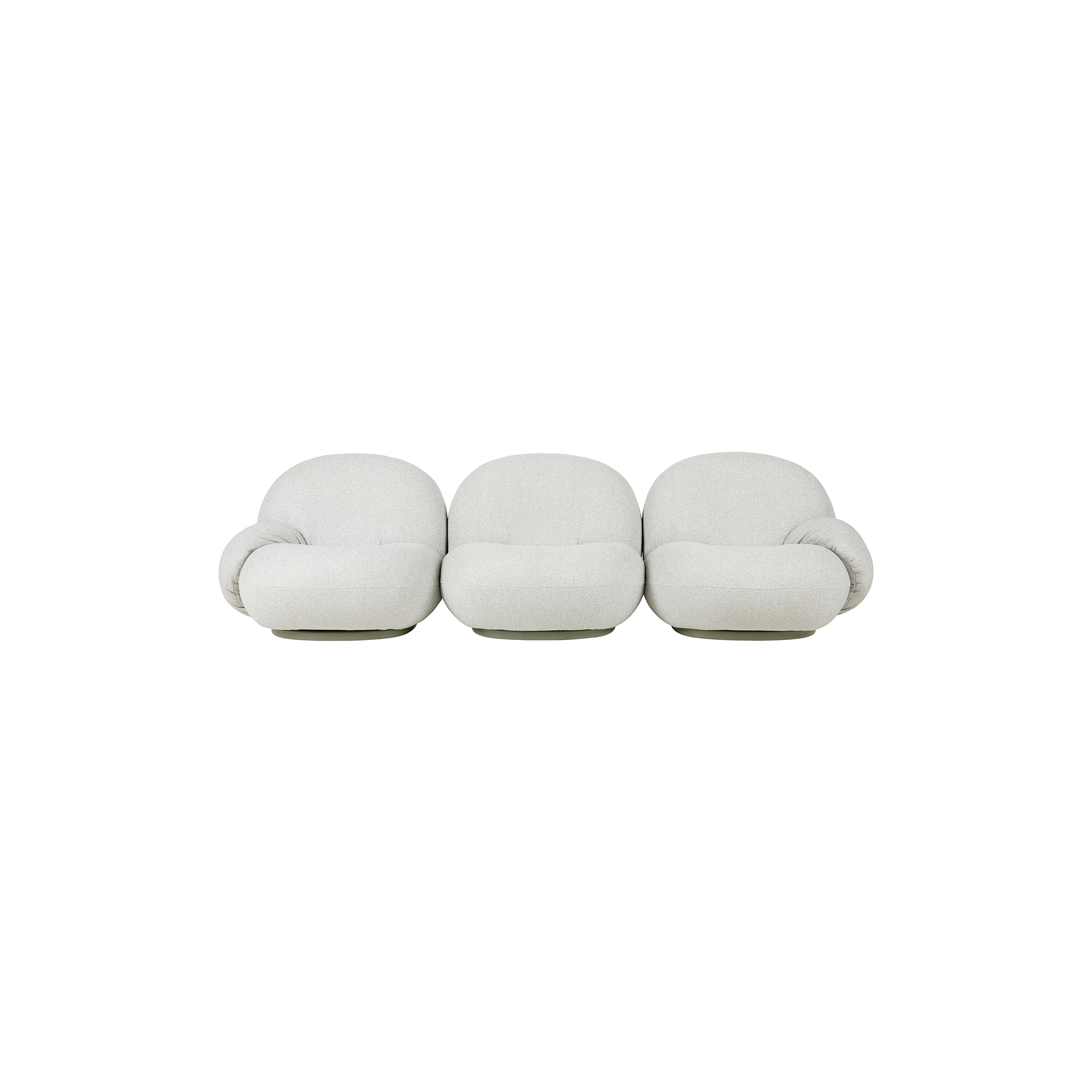 GUBI - Pacha Outdoor 3-seater Sofa with Armrests, Libera 003 - H: 65 x B: 253 x D: 85 cm.