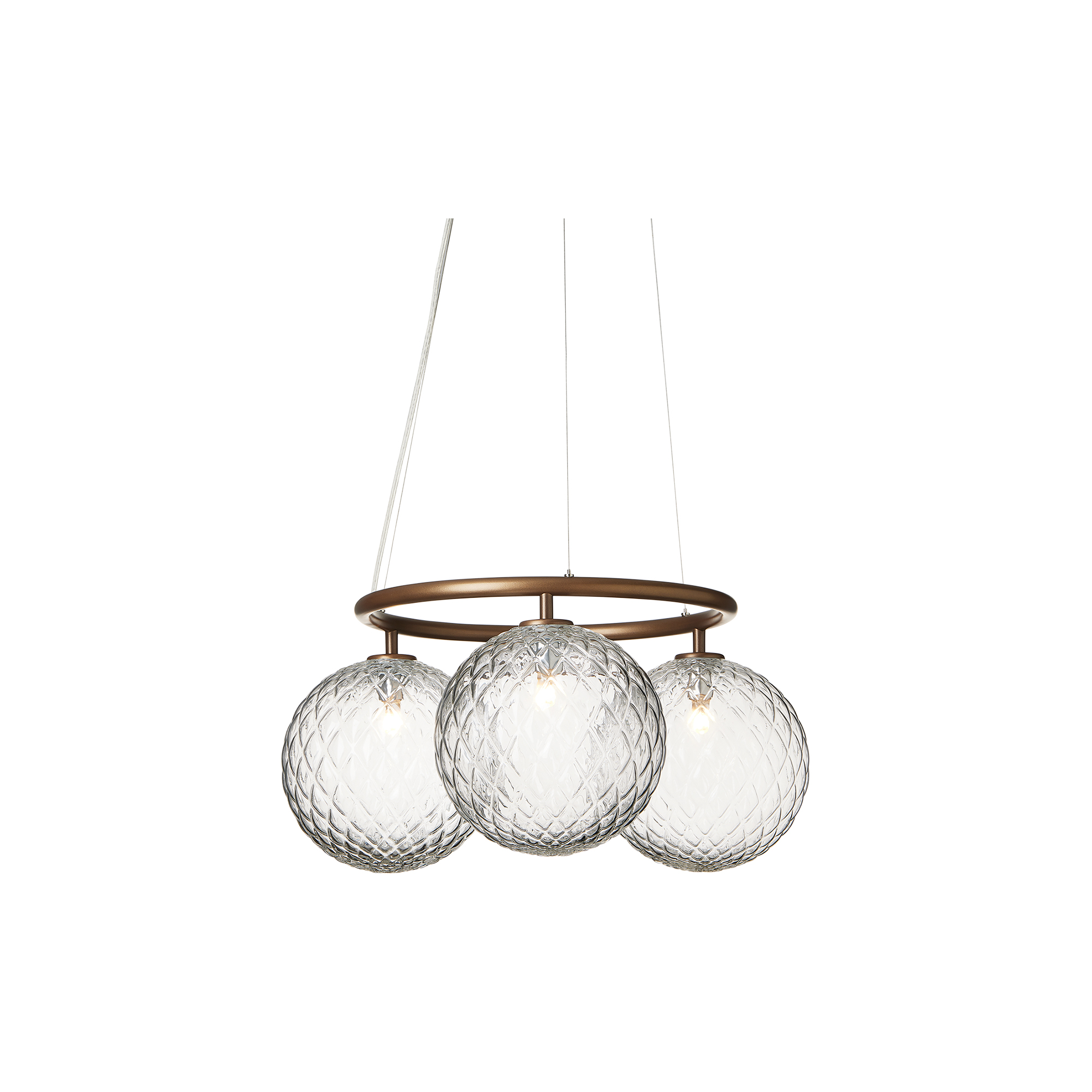 Nuura - Miira 3 Circular Pendant, dark bronze/optic clear