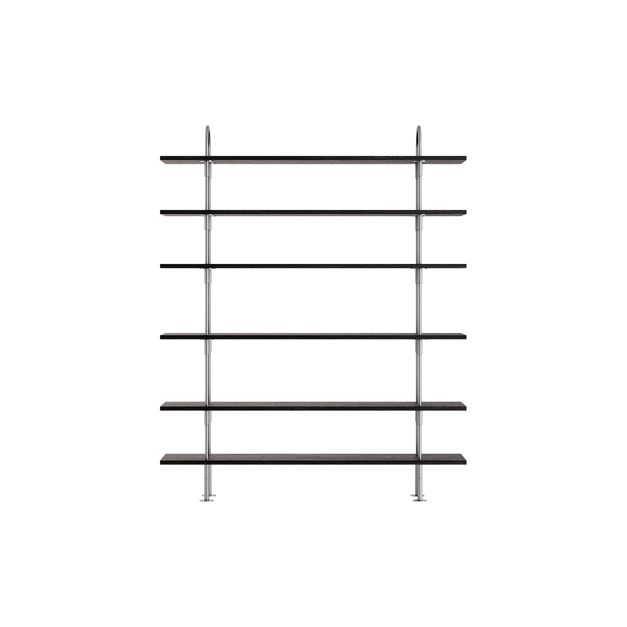 GUBI - Keen Shelving, steel/ash veneer - B160 cm
