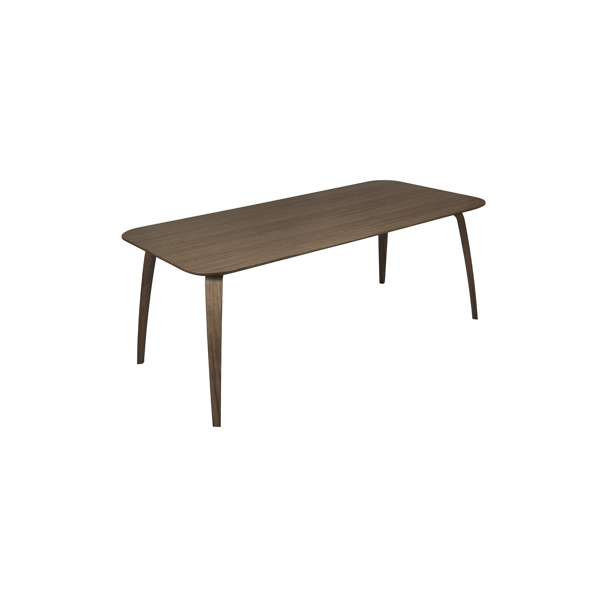 GUBI - GUBI Rectangular Dining Table, matt lacquered american walnut - 100x200 cm