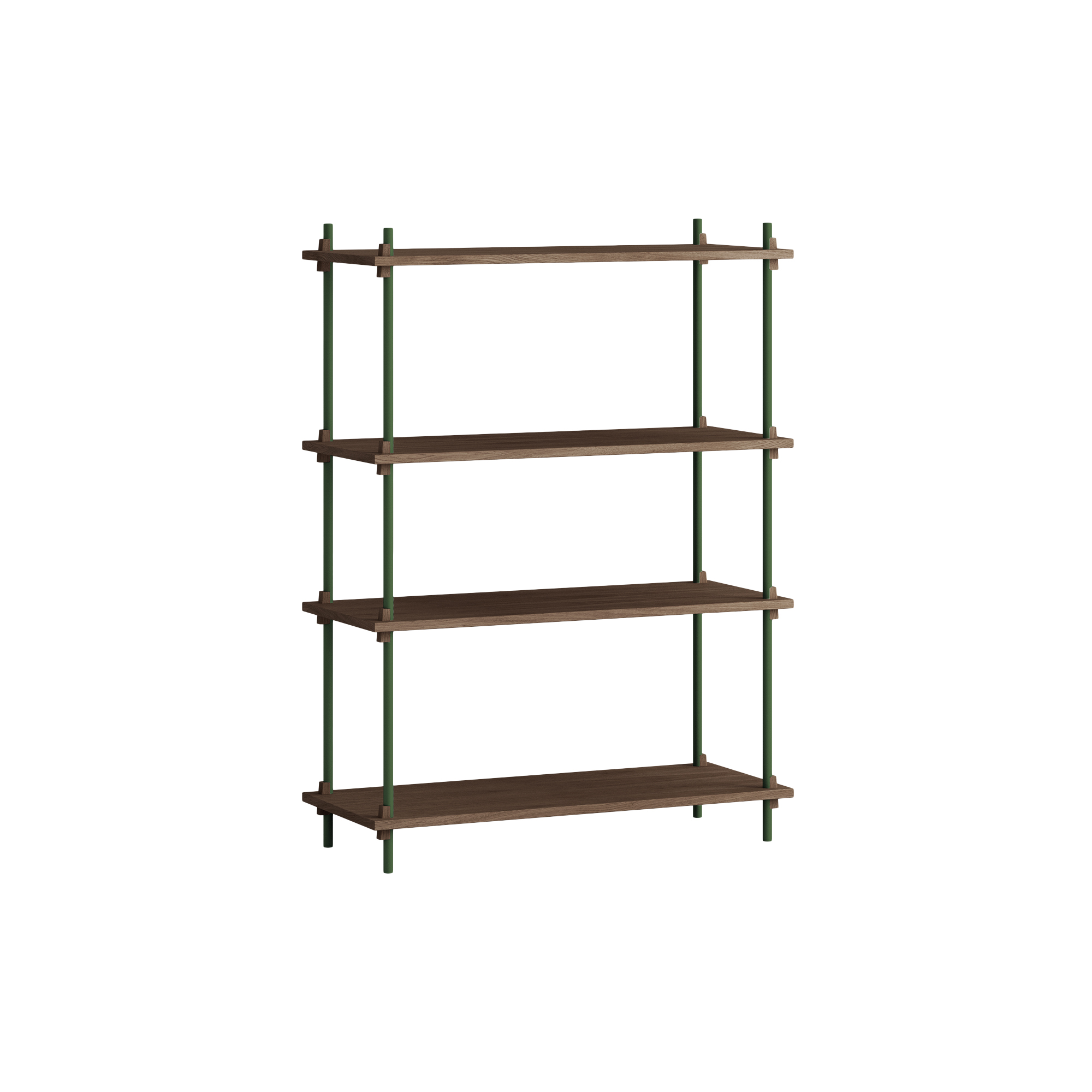 MOEBE - Shelving Classic Medium, smoked oak/pine green