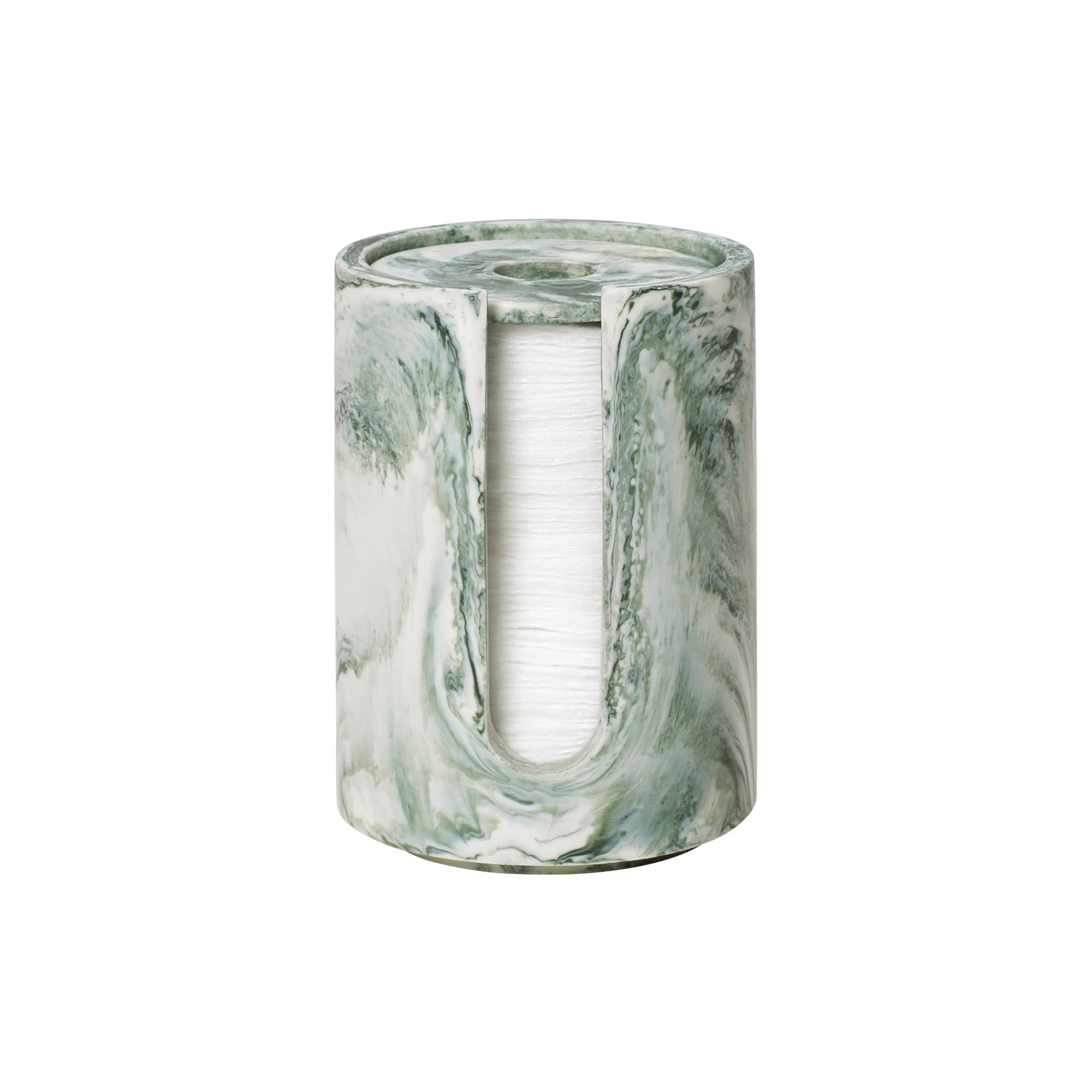 Ferm Living - Mist Cotton Pad Holder, emerald off-white