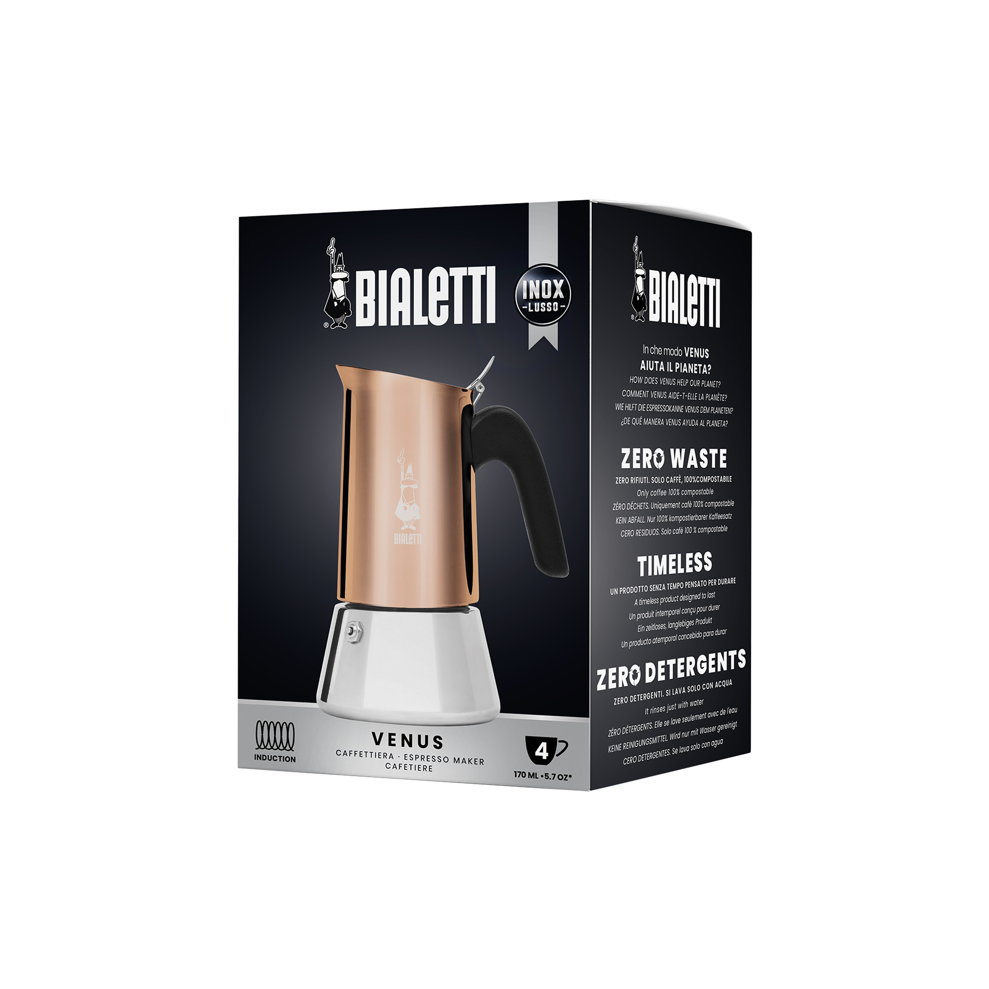 Bialetti - Venus espressokande 4 kopper, kobber - 4cups