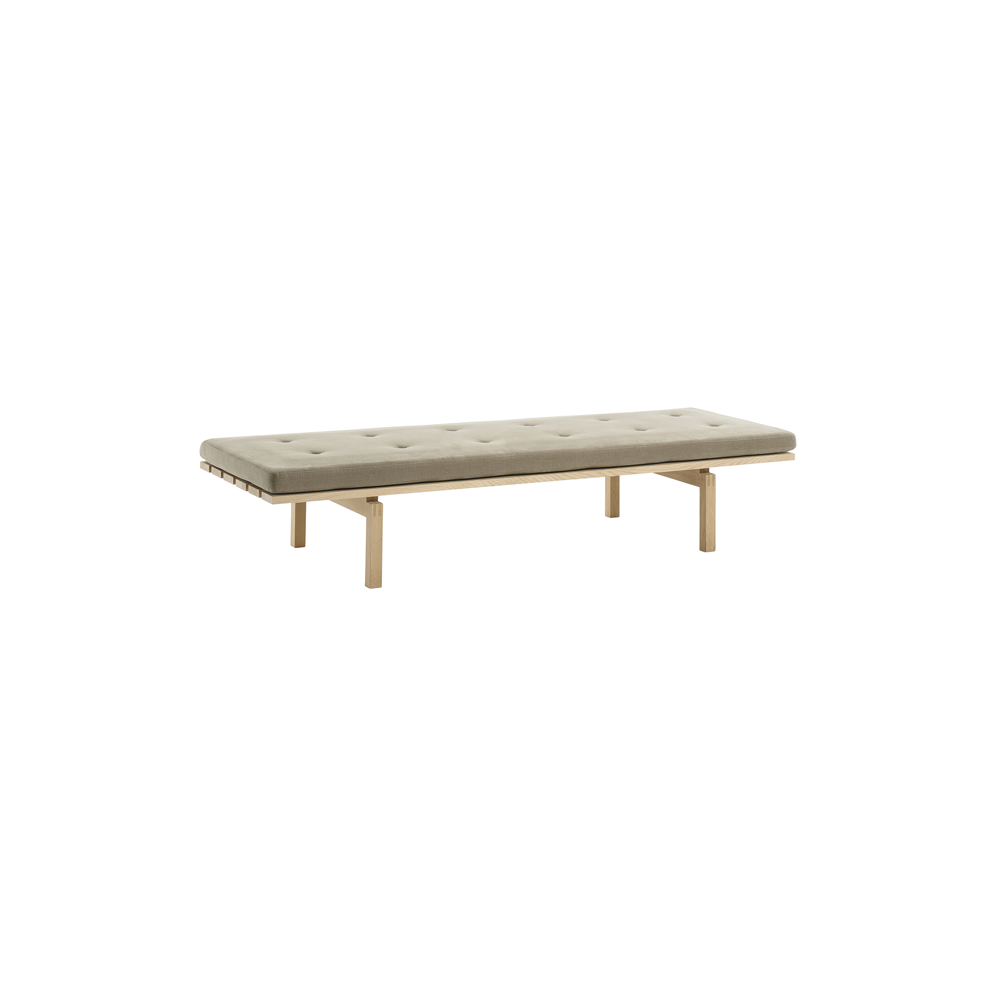 Bernh. Pedersen & Søn - BPS115 Daybed, untreated oak/2494 153 earth, Daybed No. 115 - H40xL200xW90 cm