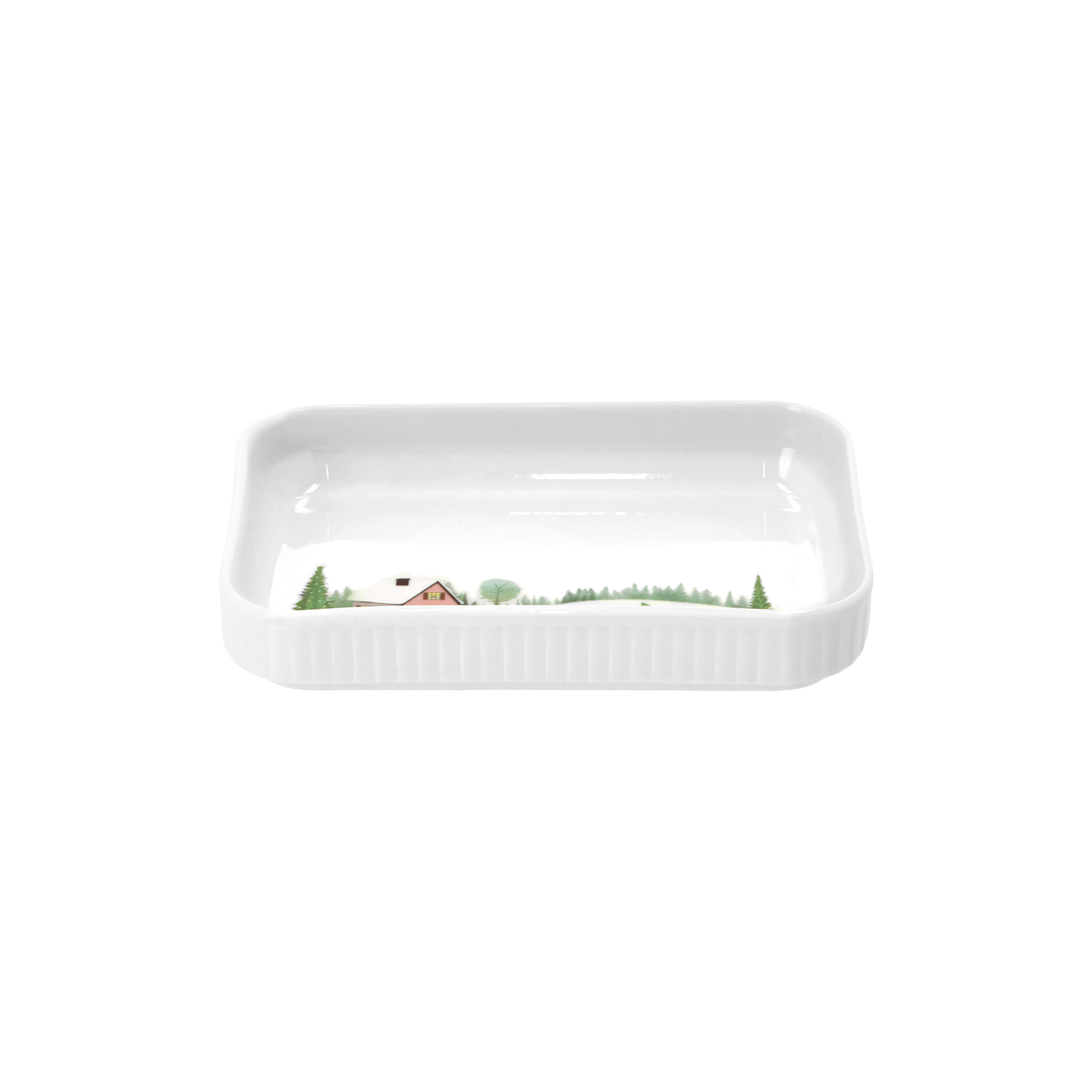 Pillivuyt - Vinter rektangulært fad 18 cm - 18x12 cm