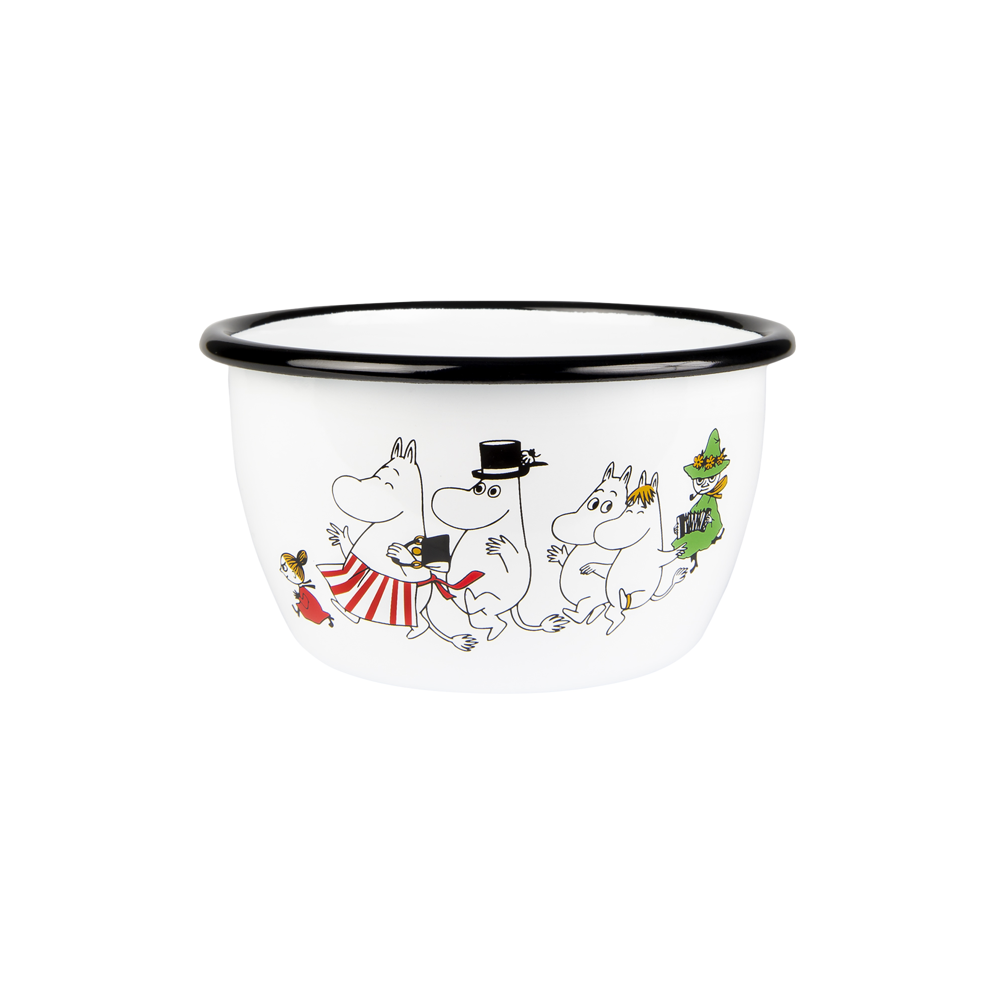 Muurla - Mumidalen emaljeskål, hvid, Moomin by Muurla