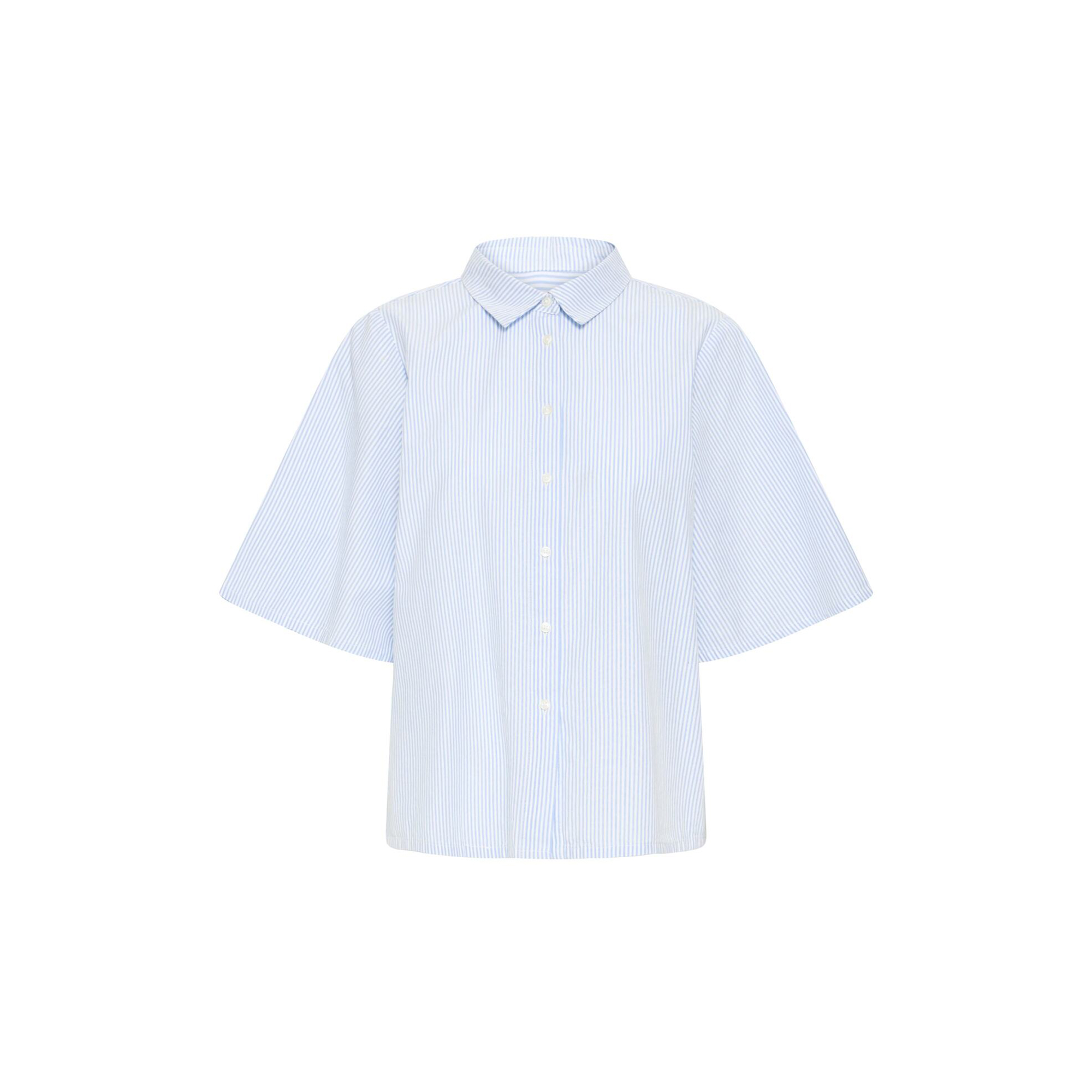 ICHI - IHGARIA Shirt, light blue stripe - Str. 38