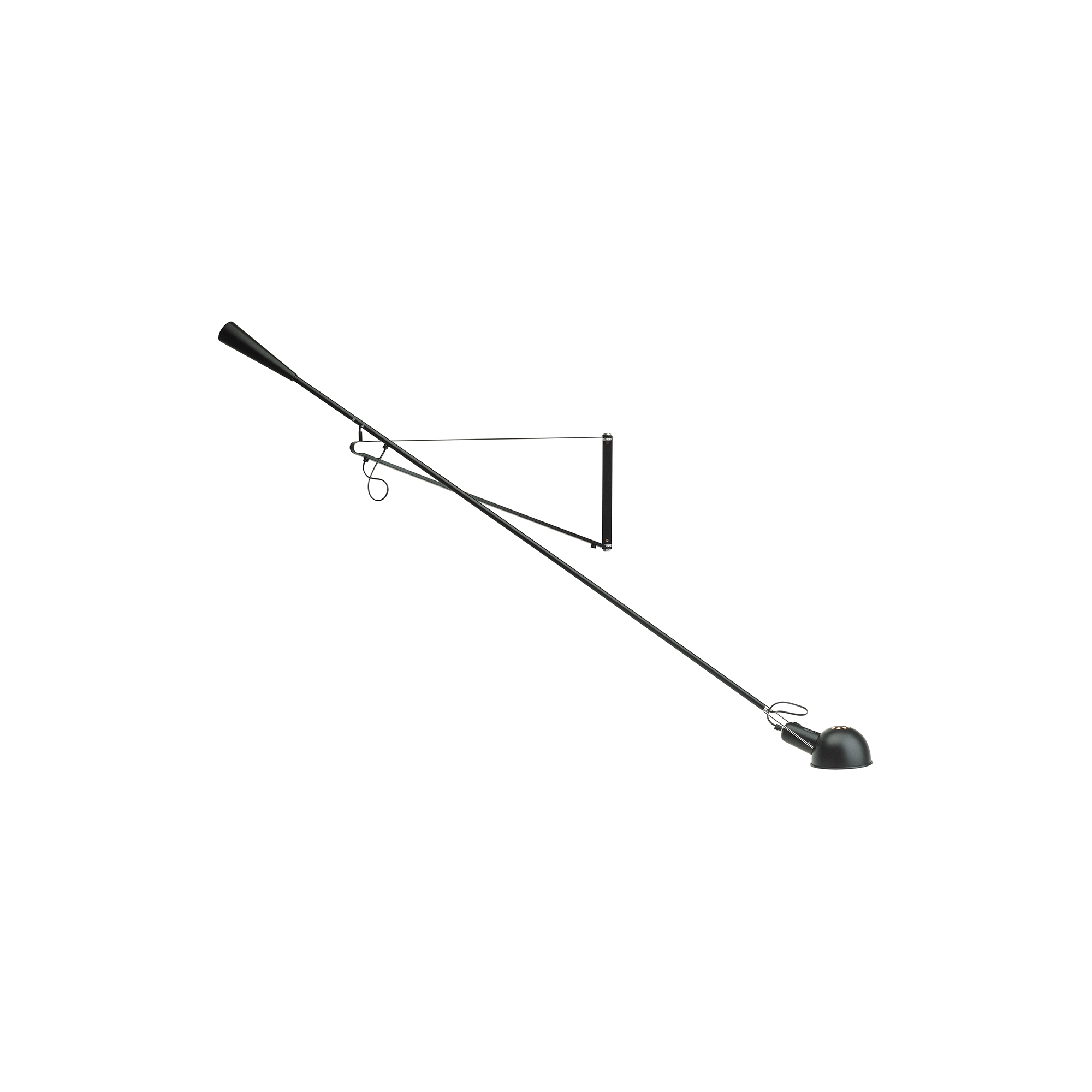 Flos - Flos 265 væglampe, sort - L: 205 x D: 85 cm.