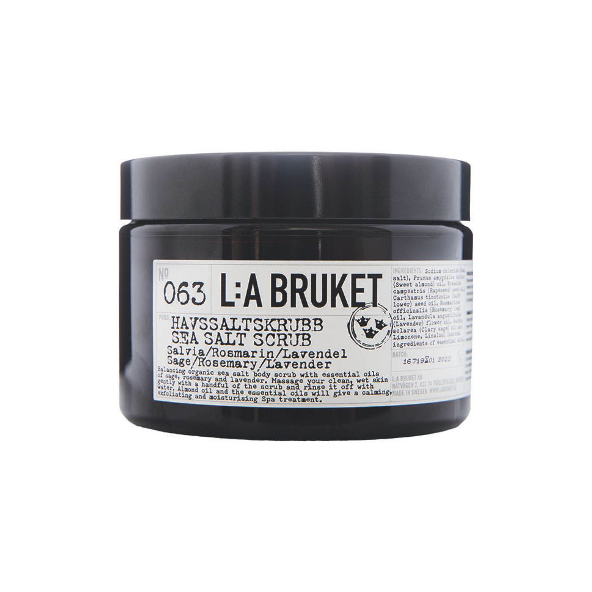 L:a Bruket - No. 063 Sea Salt Scrub, sage/rosemary/lavender
