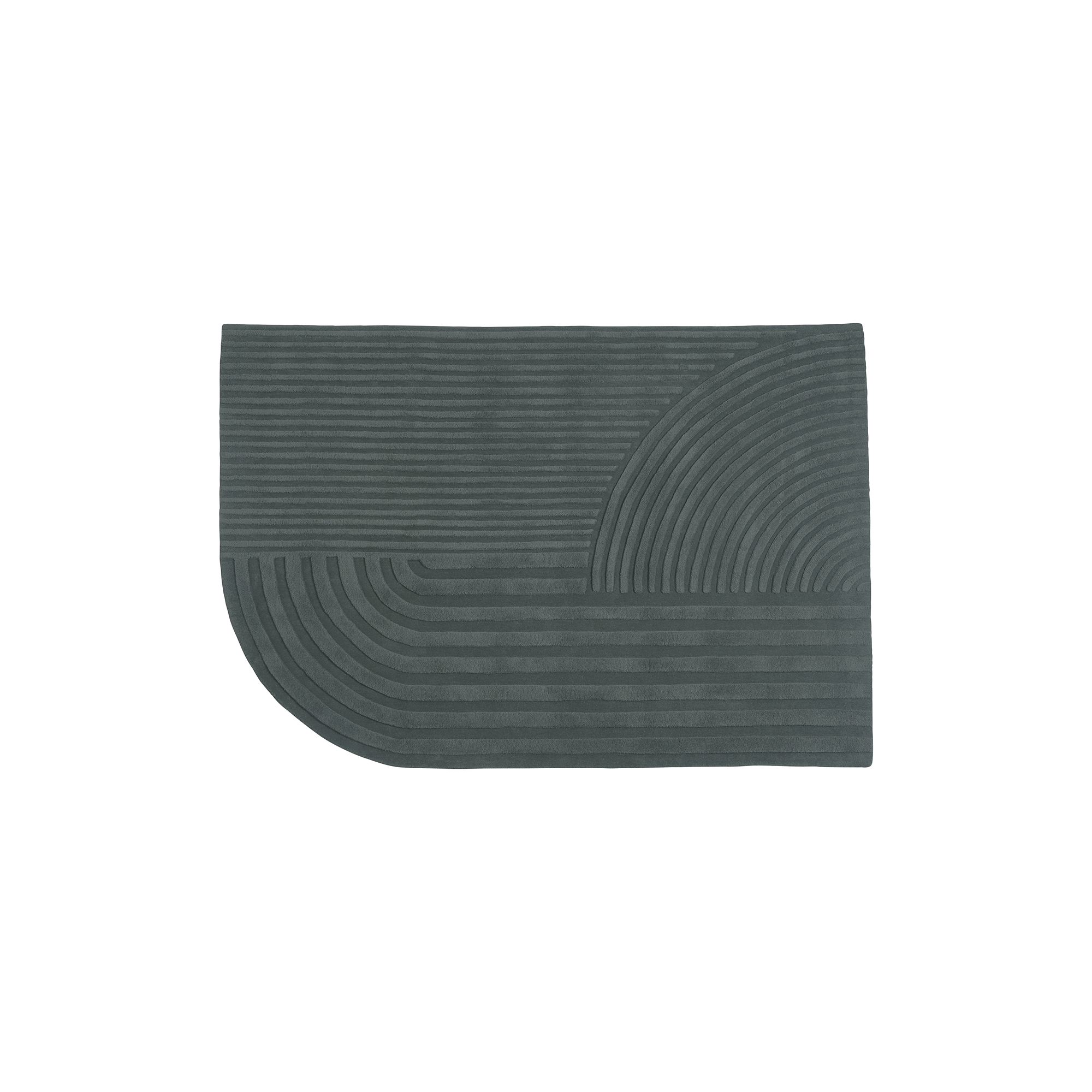 Muuto - Relevo Rug, dark green - 170x240 cm