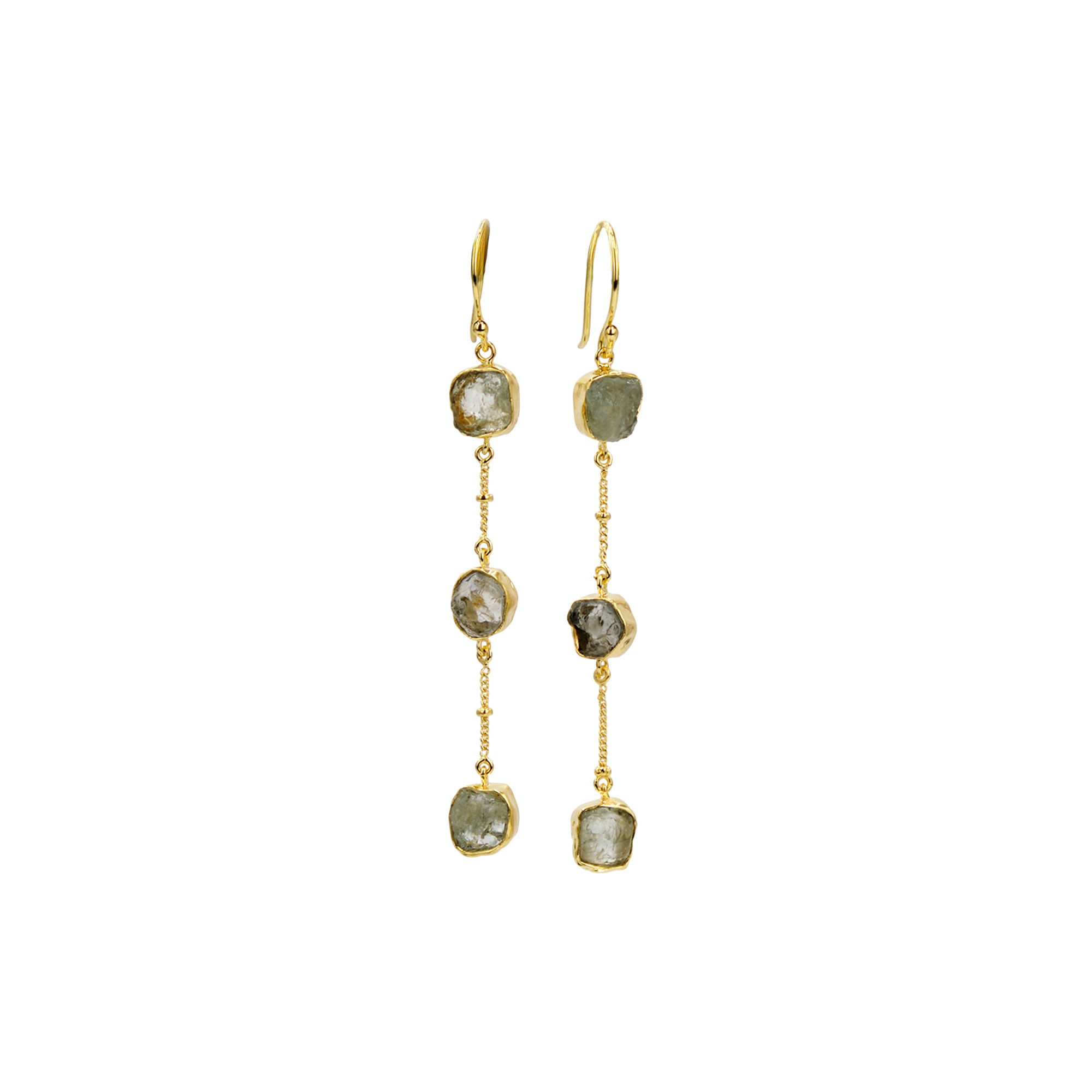 Stone Copenhagen - Sun Glitter Earrings, aquamarine - One-size
