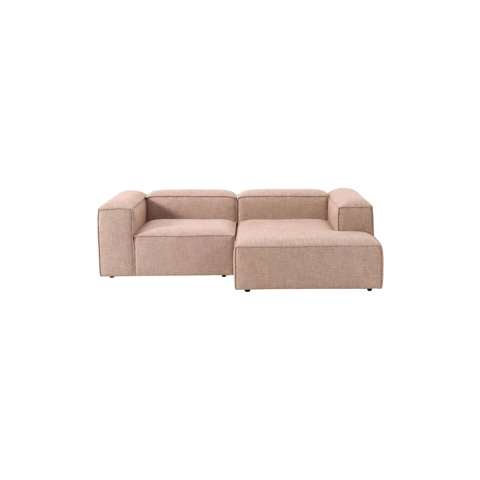 Westwing Collection - Lennon 2 Seater Modular Left Corner Sofa, linen blend rust