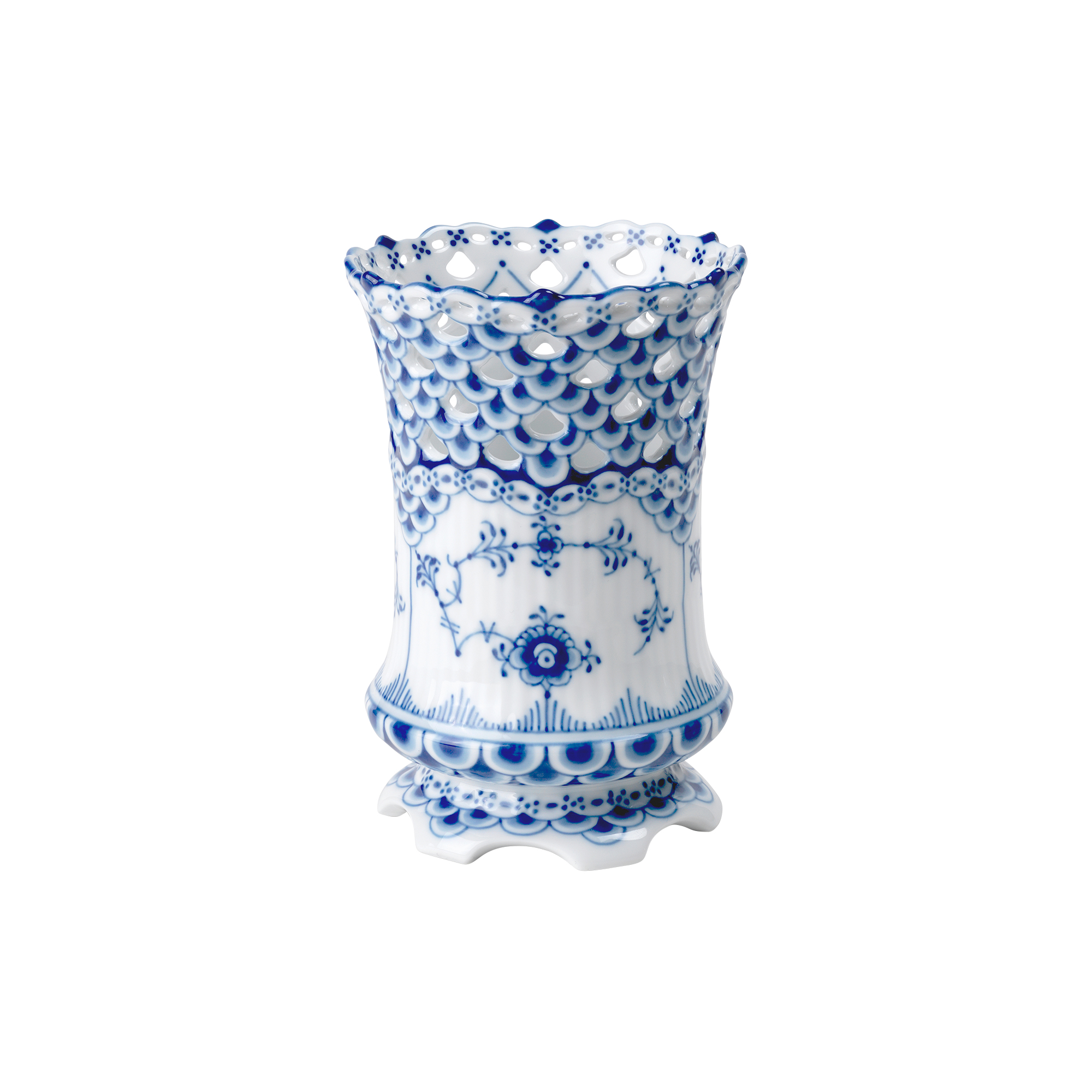 Royal Copenhagen - Musselmalet Helblonde vase 11 cm