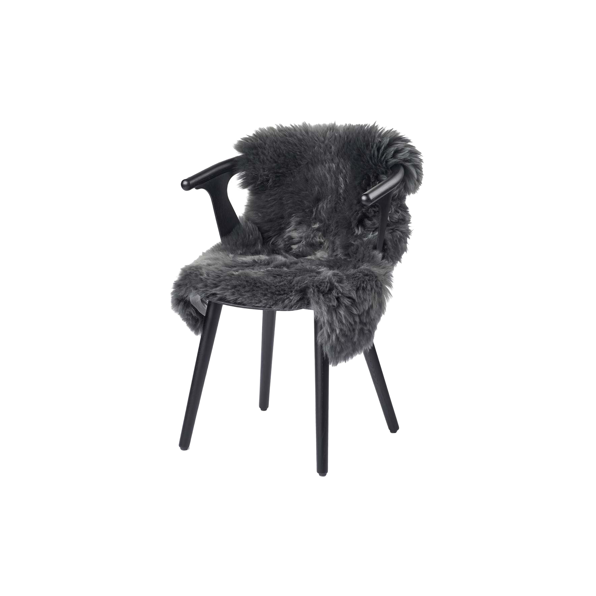 NATURES Collection - Newzealandsk Premium langhåret lammeskind, steel - 100x60 cm.