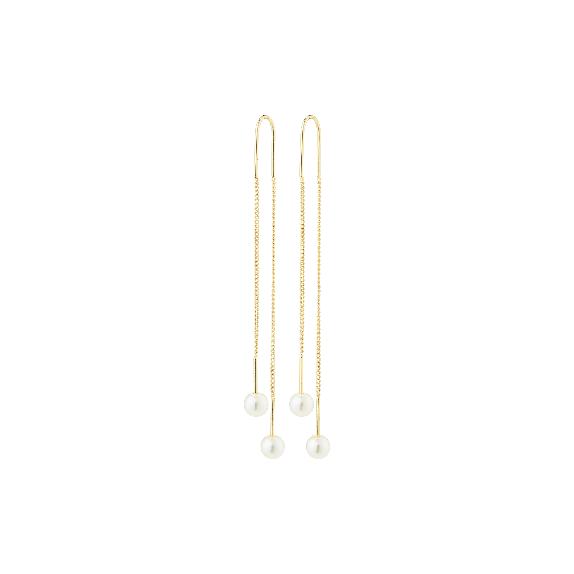 Pilgrim - EUONIA Pearl Chain Øreringe, gold plated