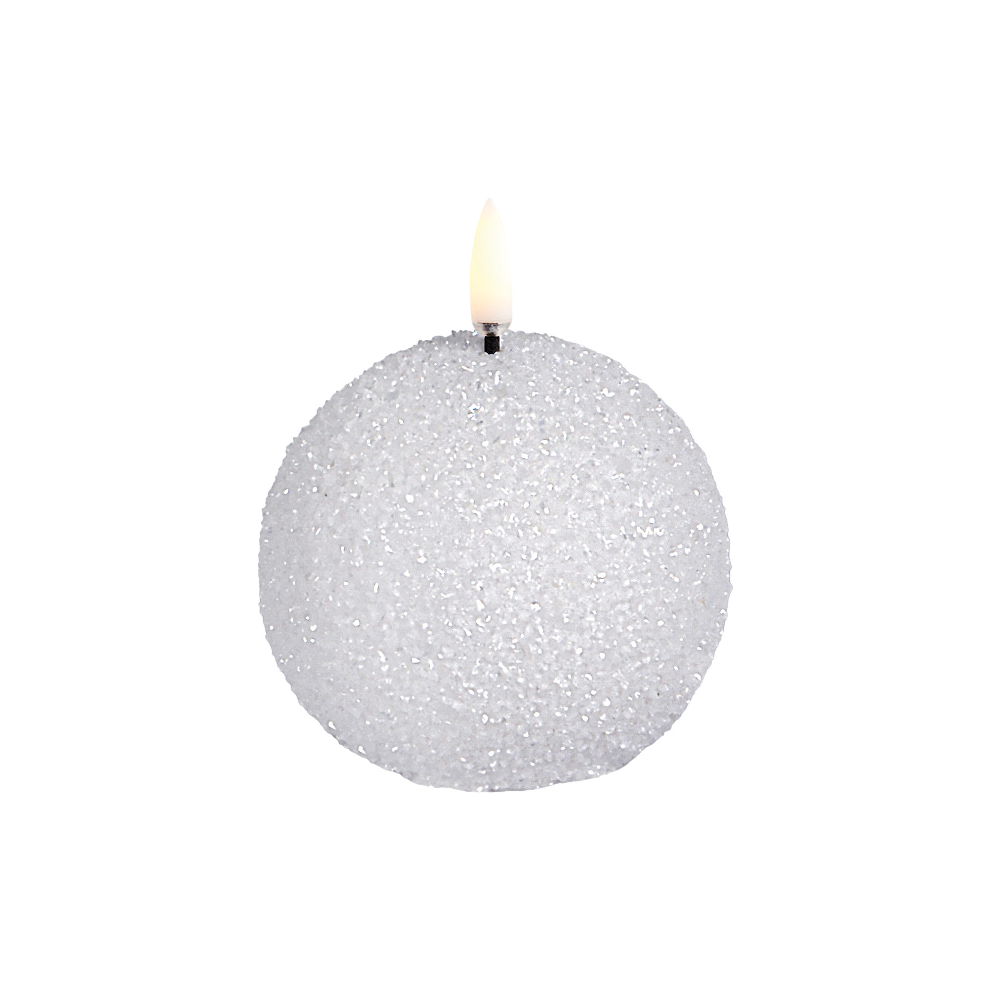 Uyuni Lighting - LED round candle, nordic white/glitter