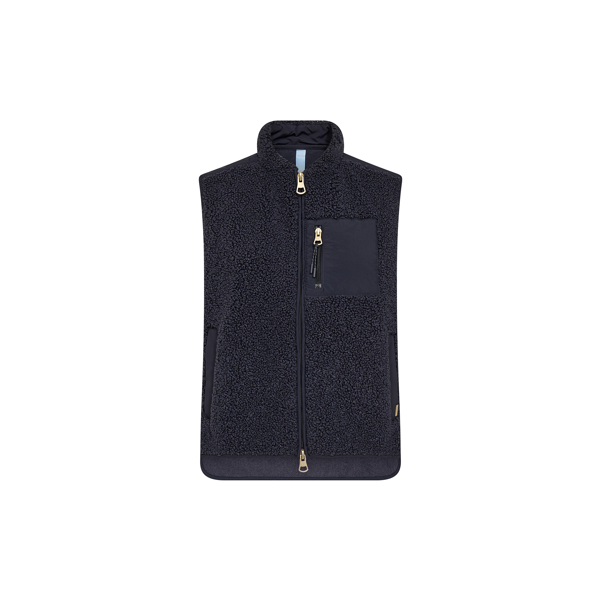 MOS MOSH - MMRowe Eli Teddy Vest, salute navy - Str. XS