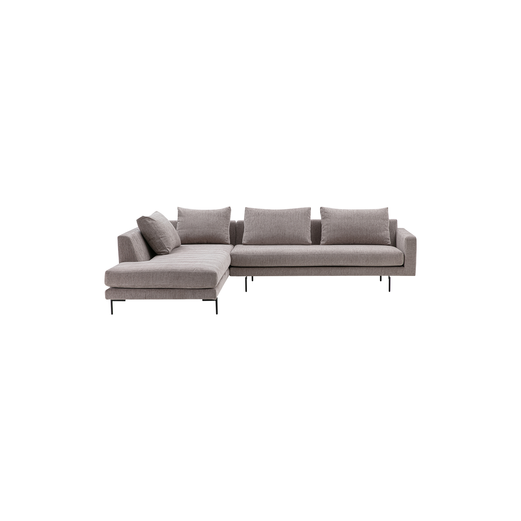 Wendelbo - Edge V2 sofa med venstrevendt chaiselong, soft 03 - H: 78 x L: 289 x D: 100-229 cm.