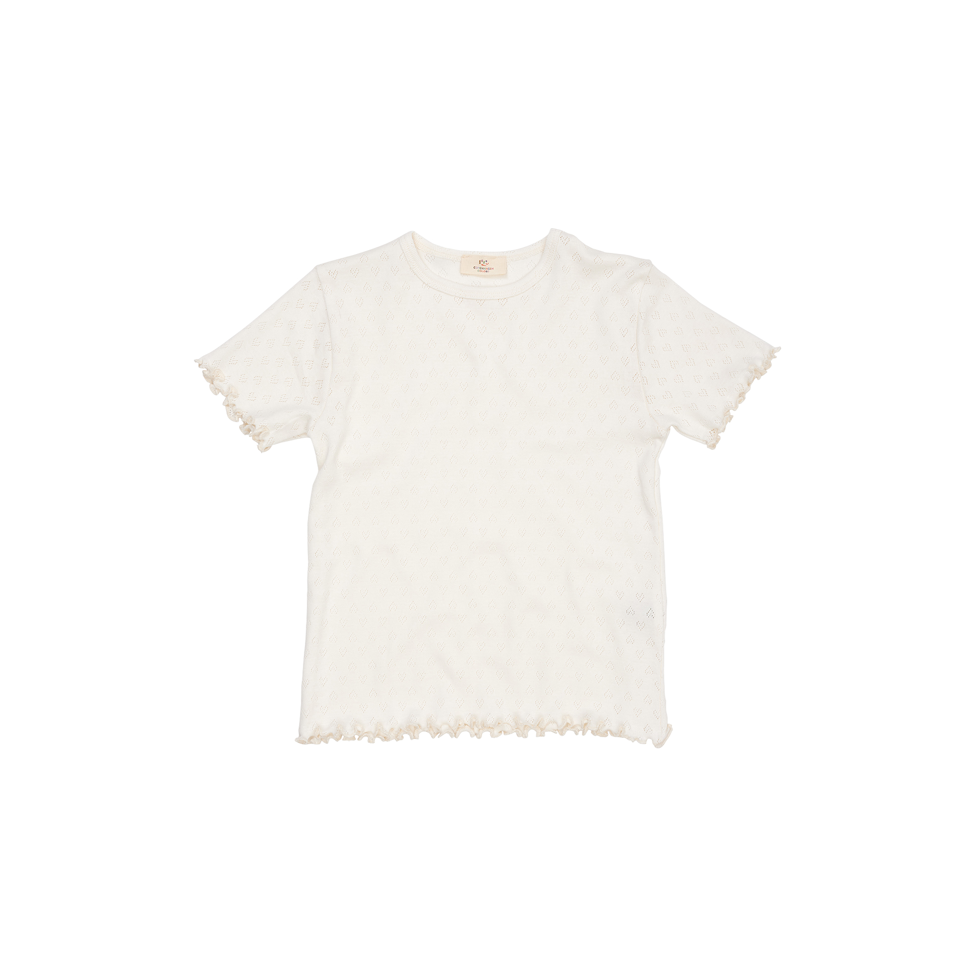 Copenhagen Colors Organics - Pointelle Heart T-Shirt - Str. 116
