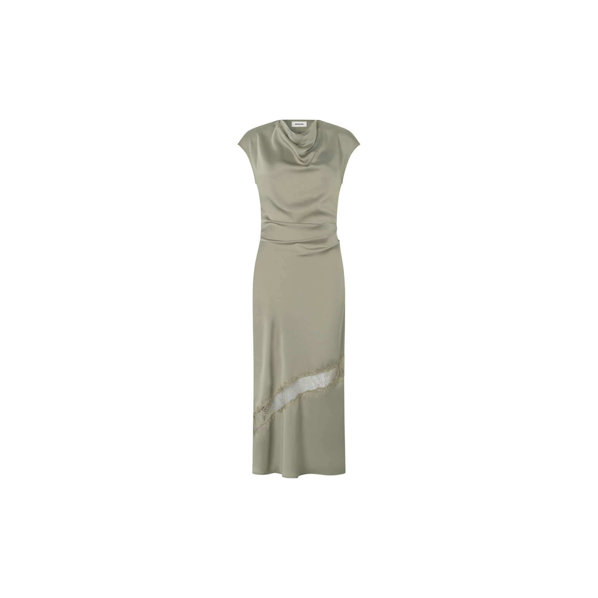 Modström - Tailormd lace dress, moss gray - Str. XS