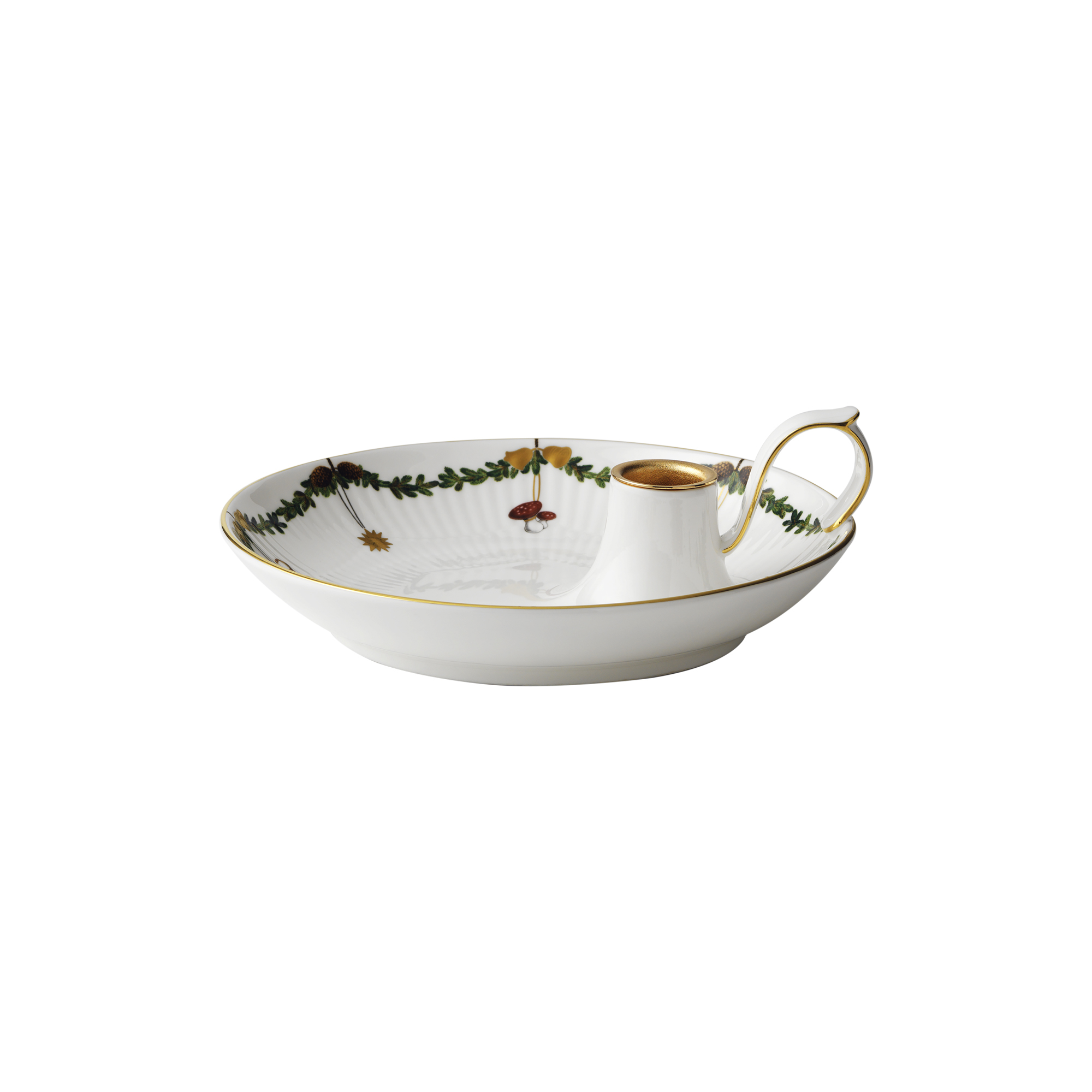 Royal Copenhagen - Stjerne Riflet Jul lysestage