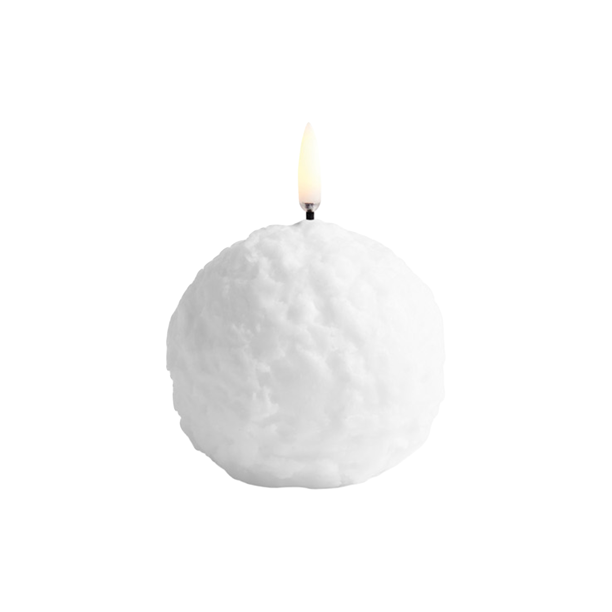 Uyuni Lighting - LED Textured candle Snowball | Nordic white