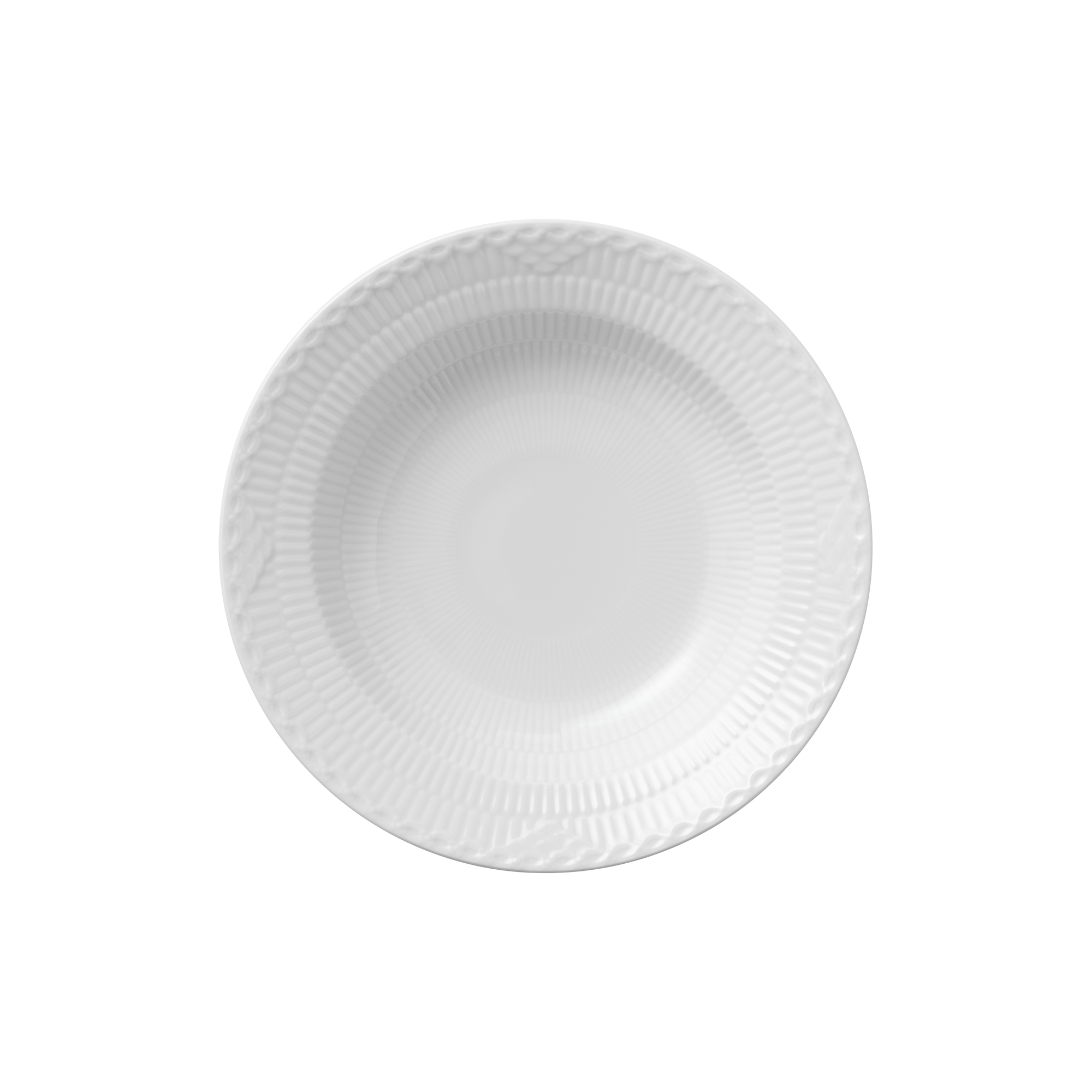 Royal Copenhagen - Hvid Halvblonde dyb tallerken Ø 21 cm