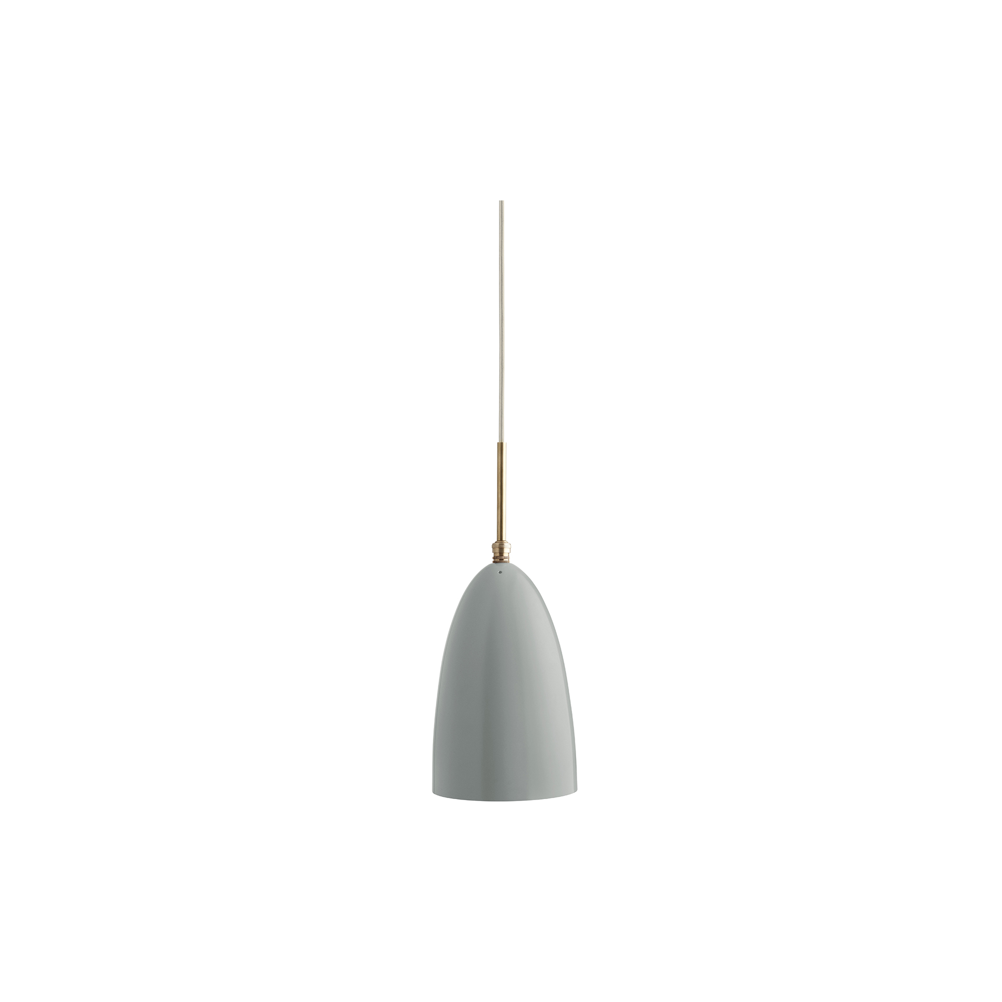 GUBI - Gräshoppa Pendant, dusty blue semi matt - H: 37-220 x Ø 15 cm.