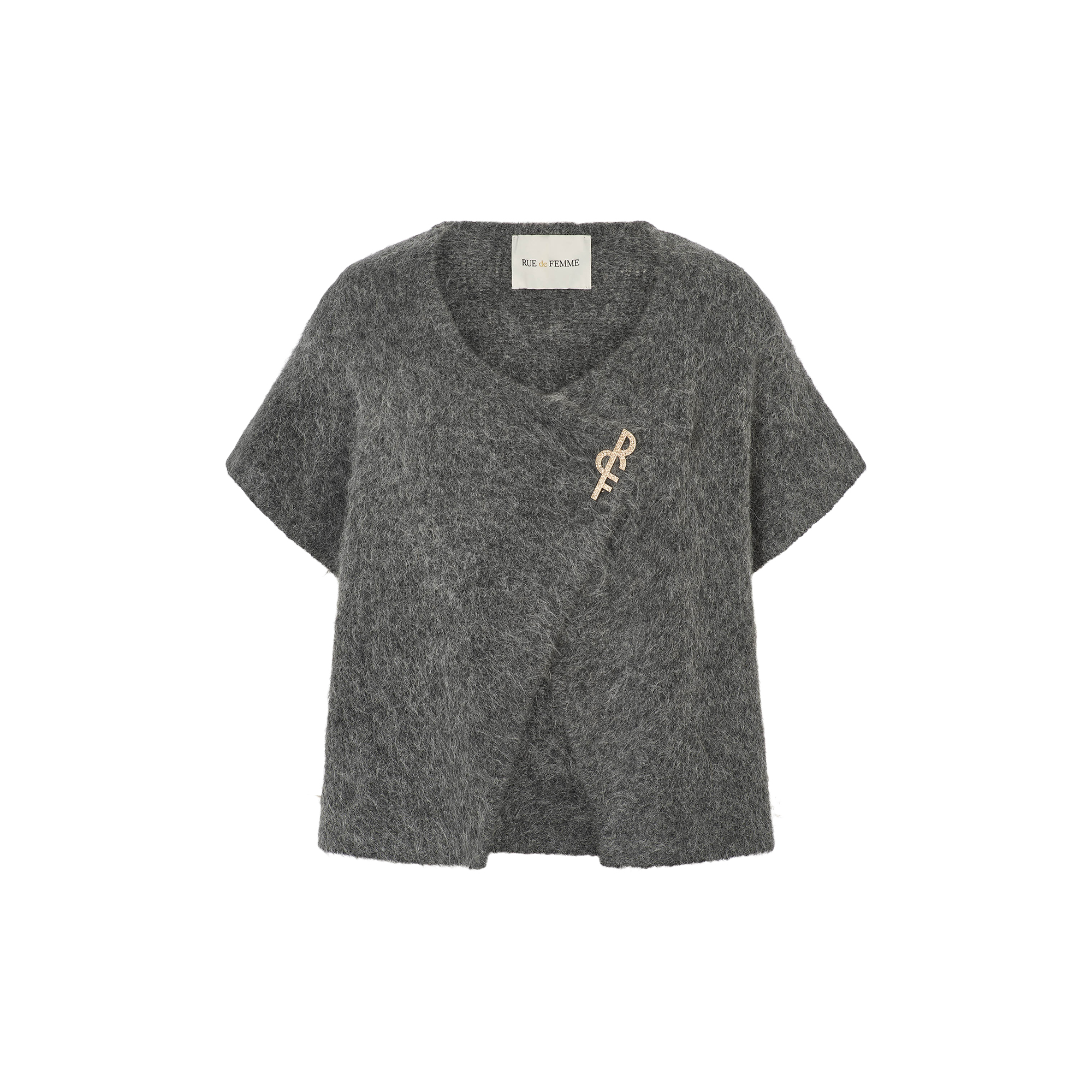 RUE de FEMME - 6873RDFYana knit vest, dark rock - Str. M