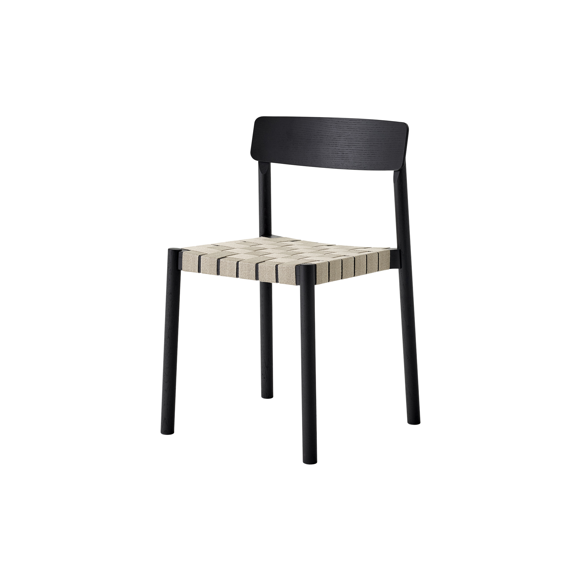 &Tradition - Betty TK1 spisebordsstol, black/linen - H: 77 x B: 51 x D: 48 cm.
