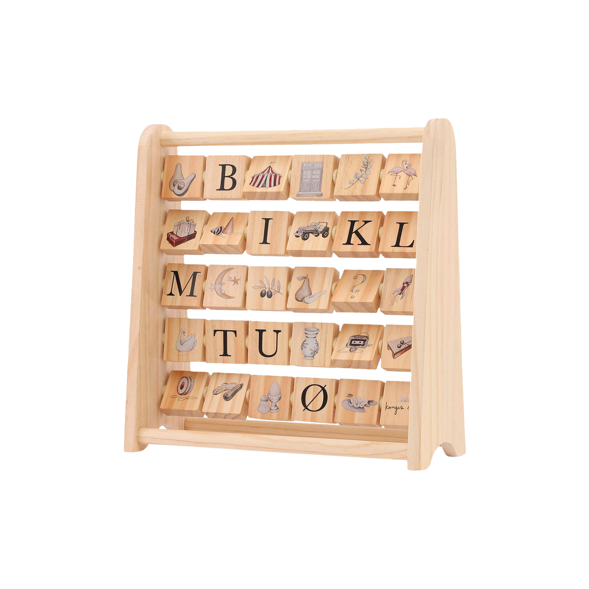 Konges Sløjd - ABC Wooden Block Frame - 35 cm.