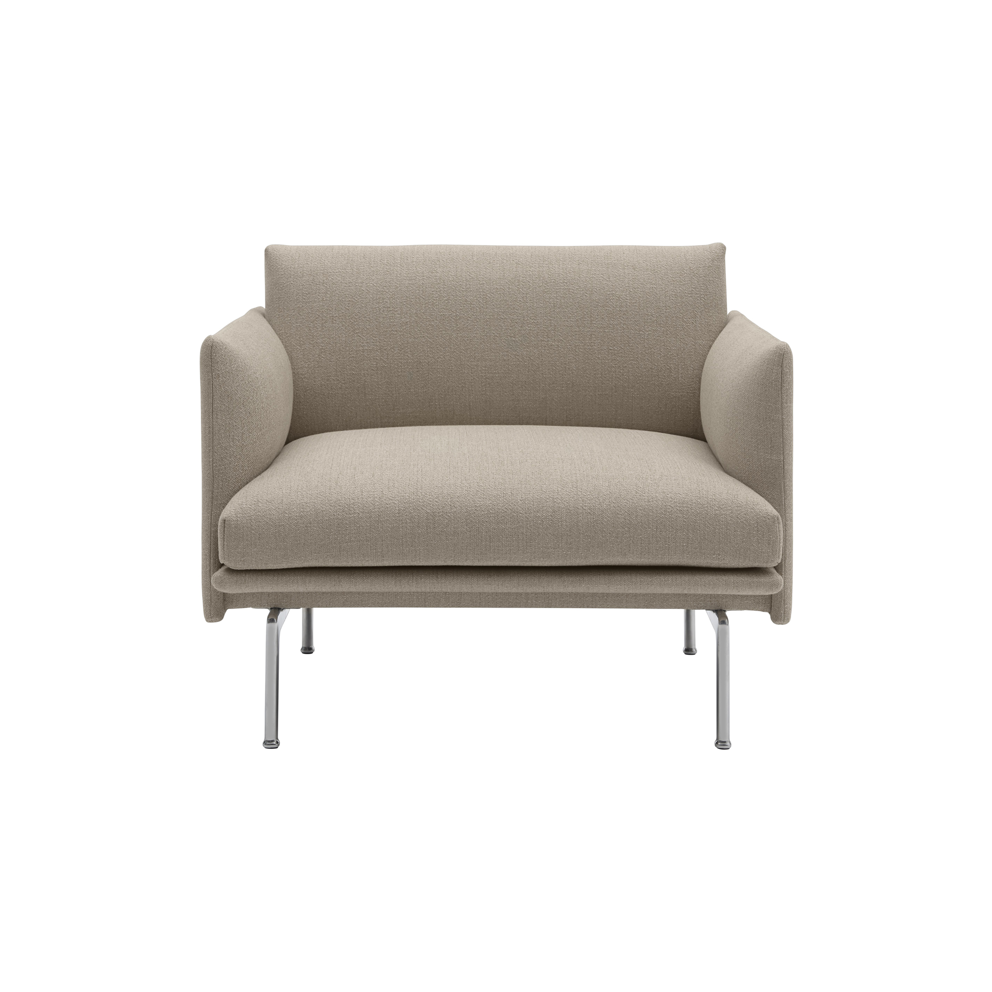 Muuto - Outline Chair, ecriture/polished aluminum