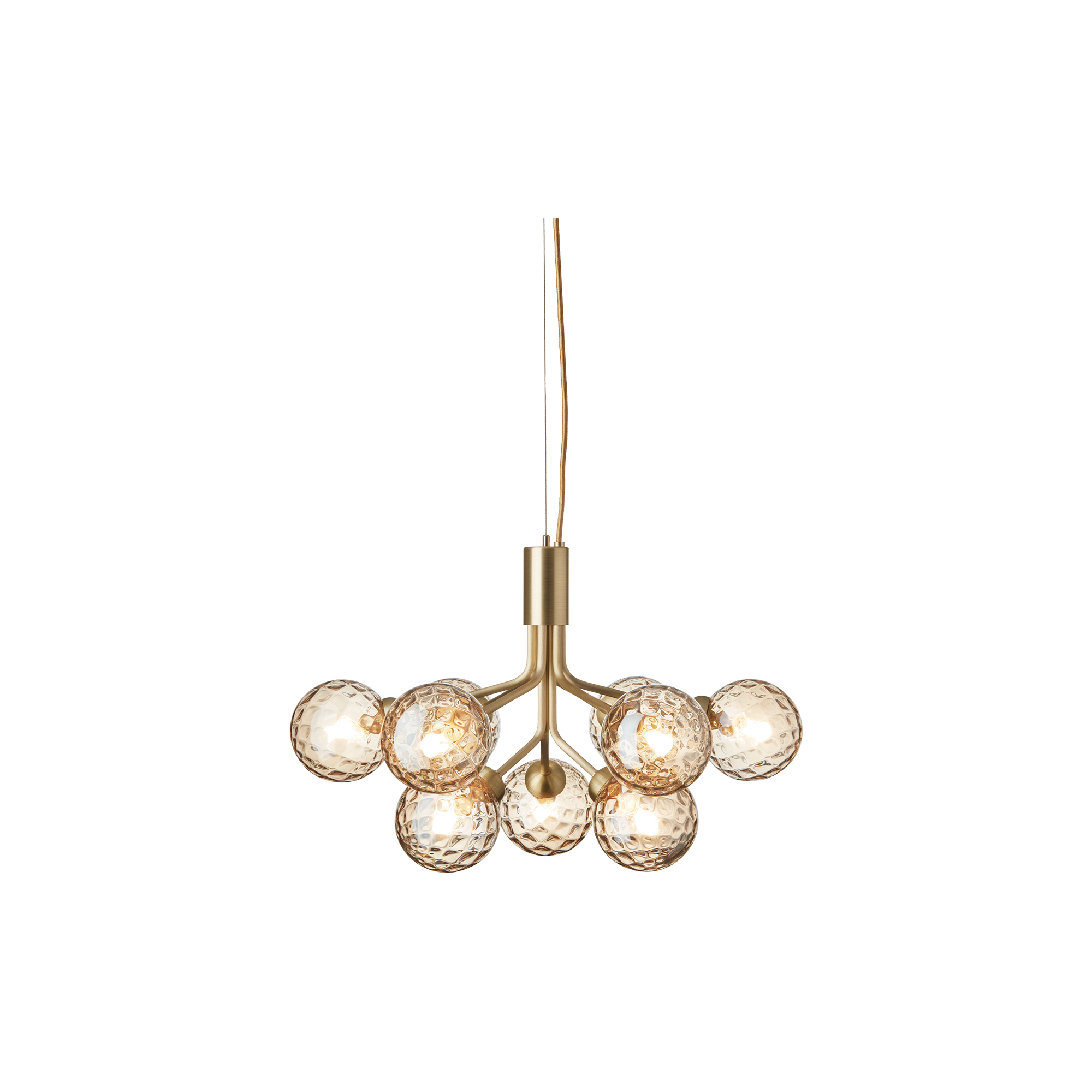 Nuura - Apiales 9 Pendant, brushed brass/optic gold