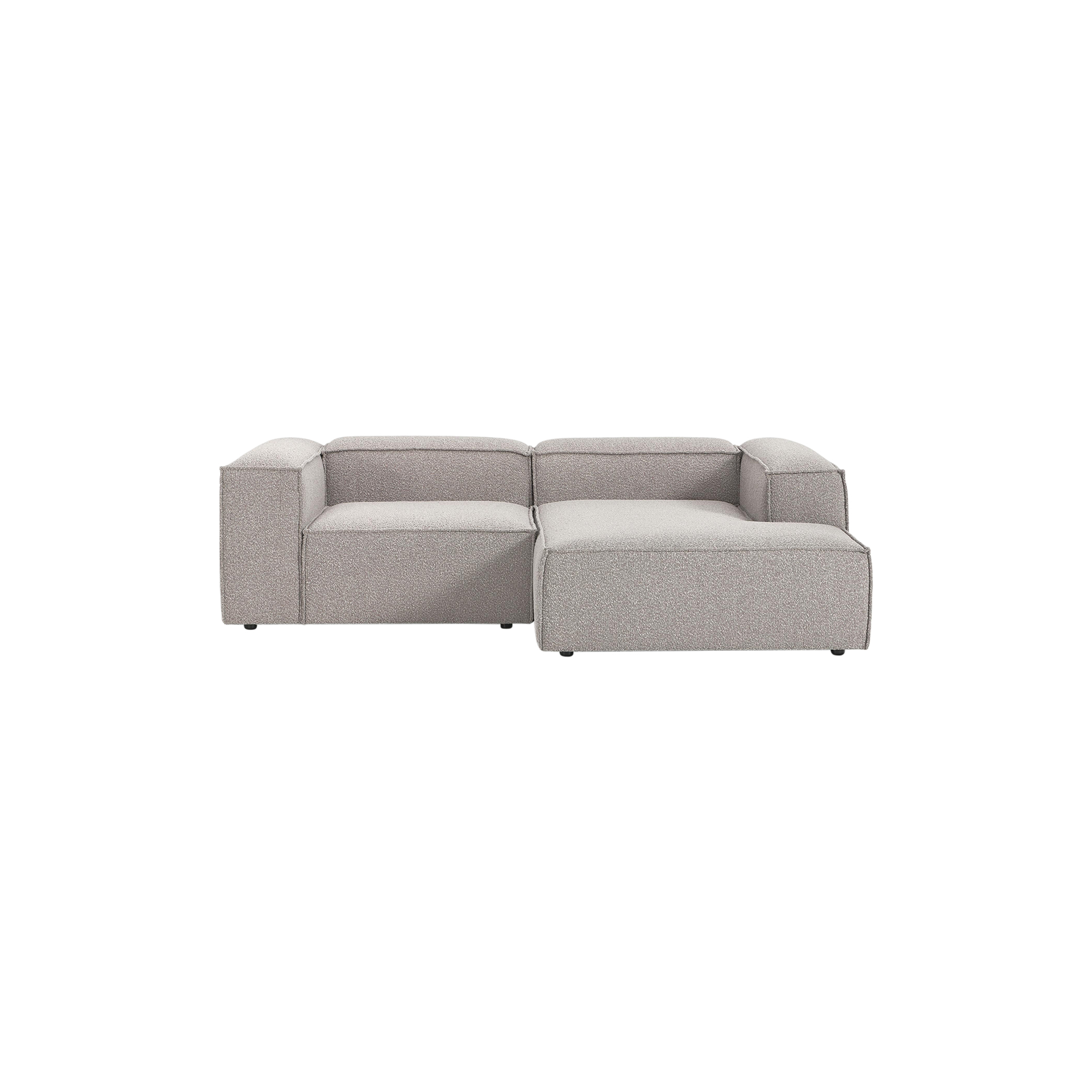 Westwing Collection - Lennon 2 Seater Modular Right Corner Sofa, bouclé taupe