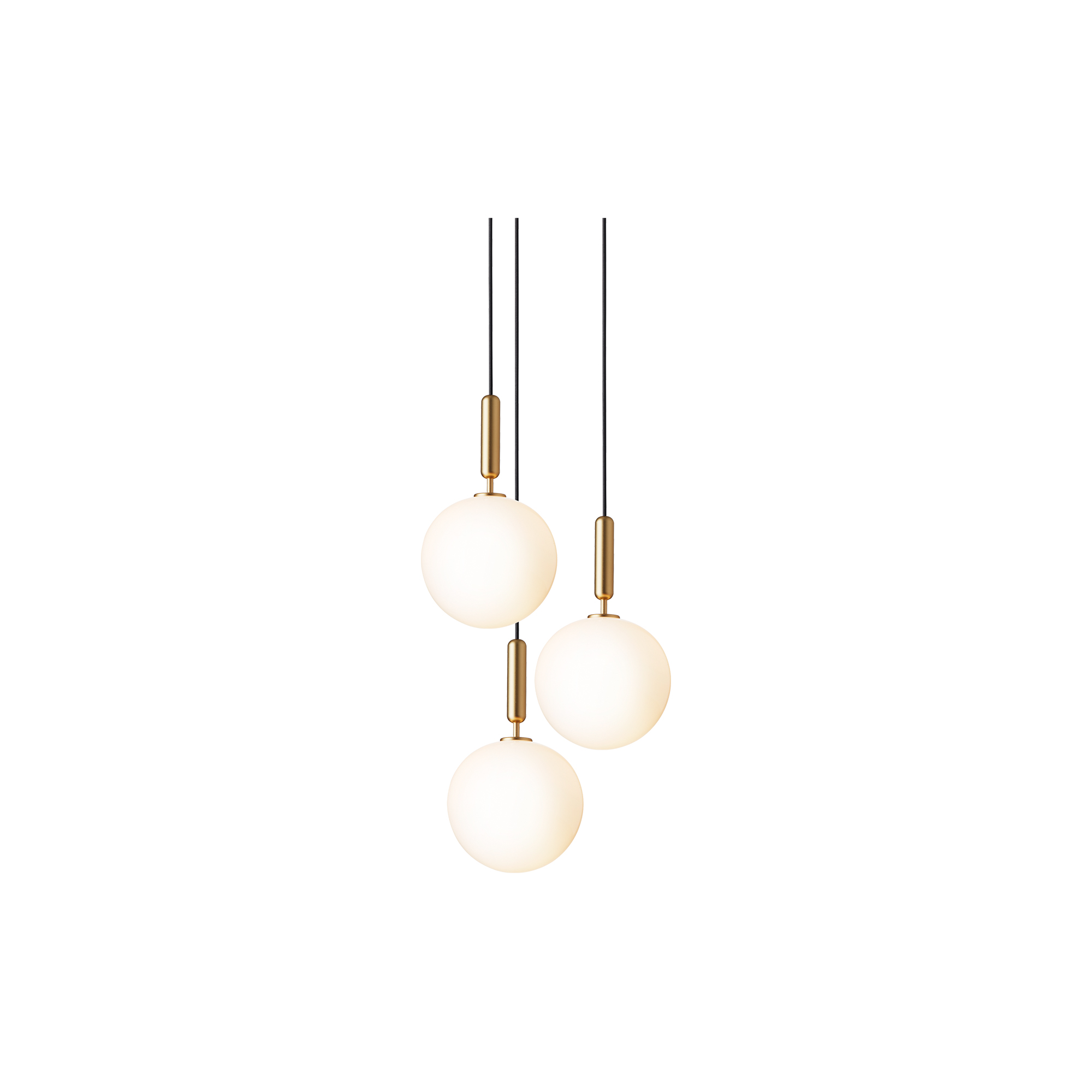 Nuura - Miira 3 Large Pendant, brass/opal