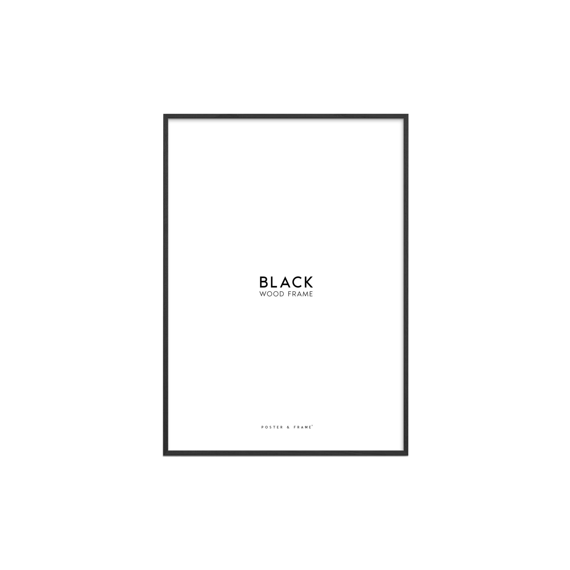 Poster & Frame - Wood Frame, black - A4