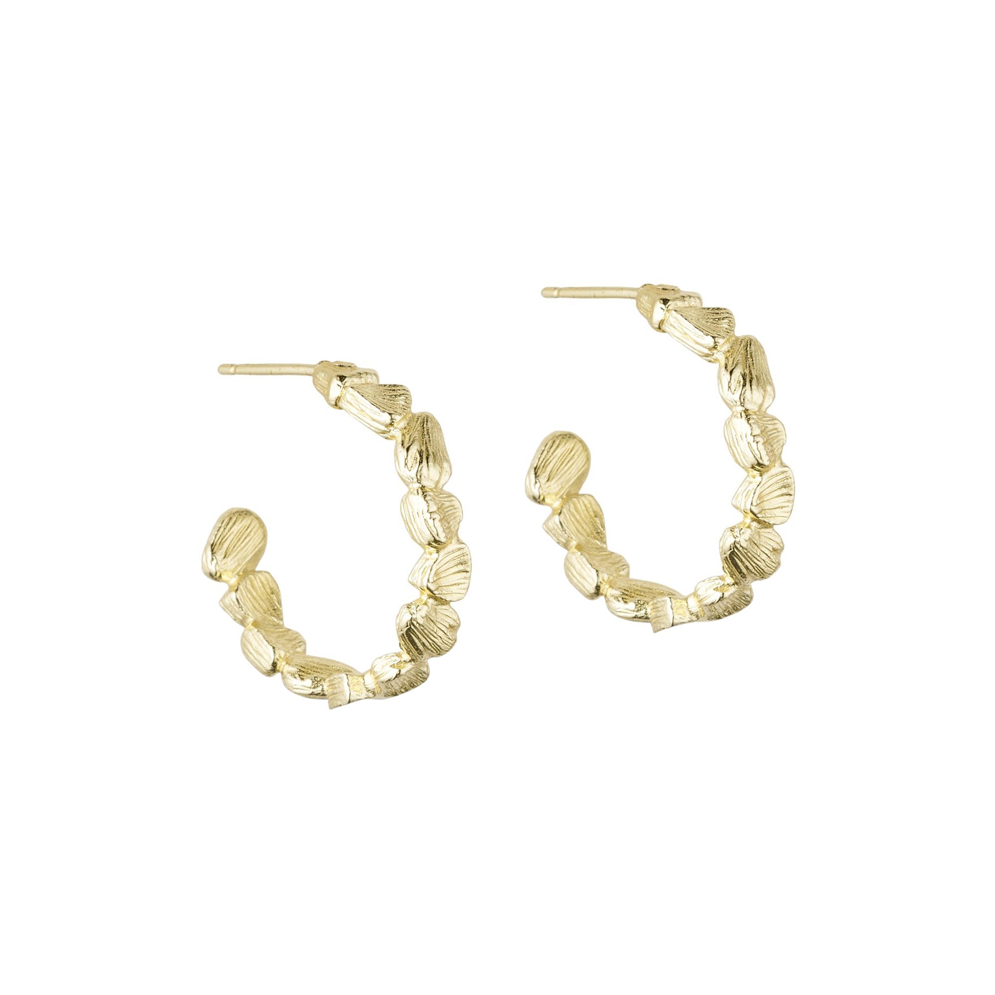 Pure by Nat - Gretha hoops Large, forgyldt - Large