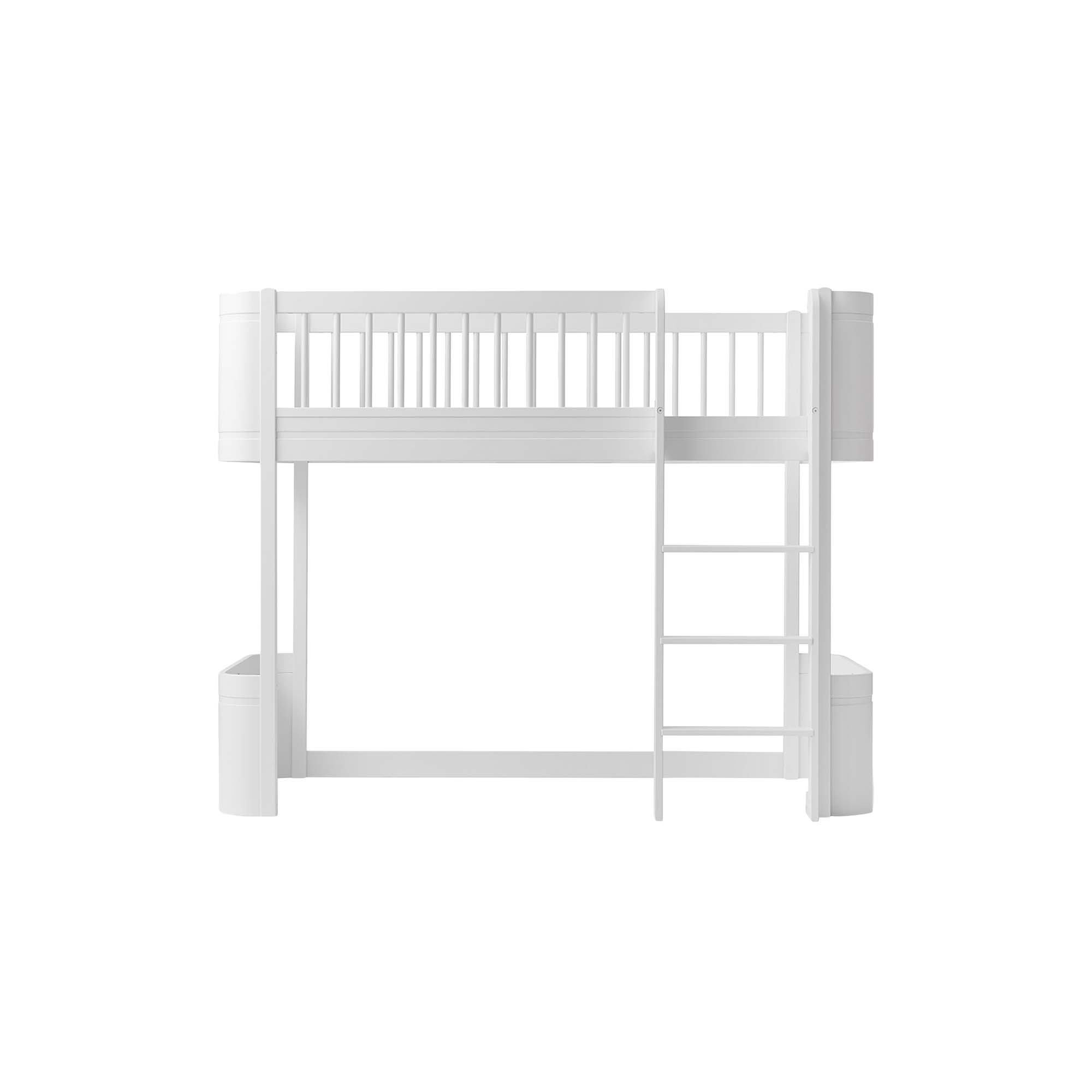 Oliver Furniture - Wood Mini+ halvhøj seng 68x162 cm, hvid