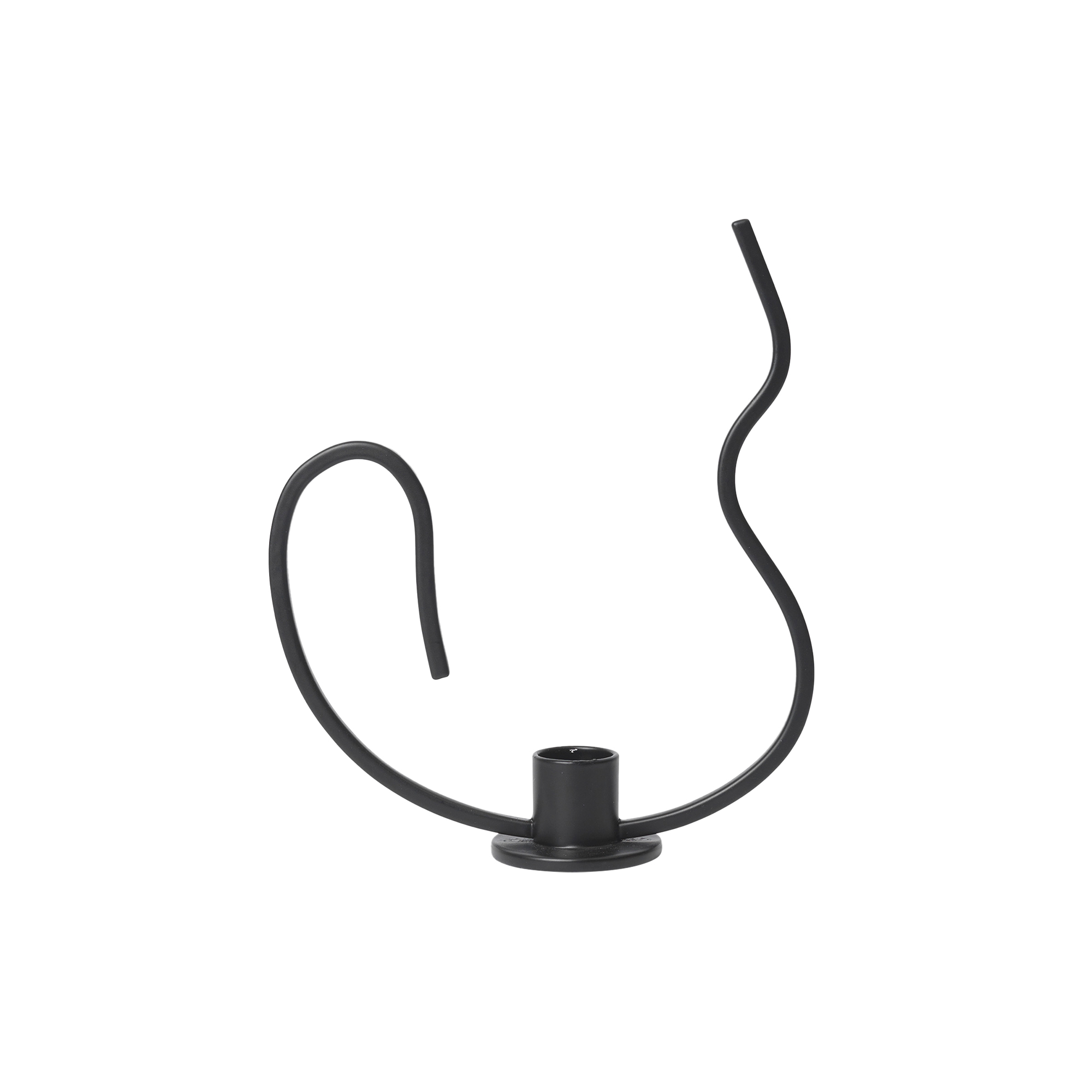Ferm Living - Valse Lysestage Lav, black - Low