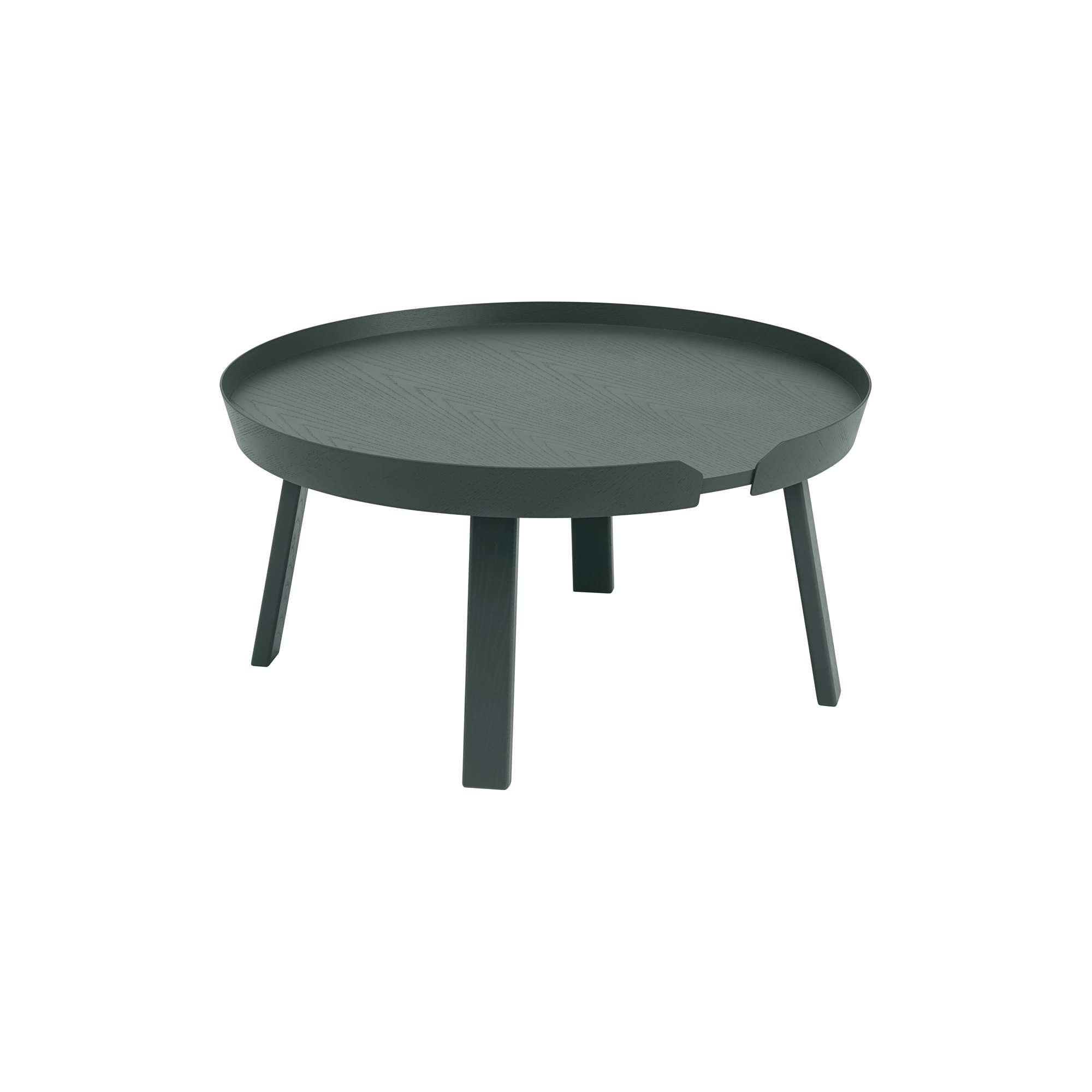 Muuto - Around Coffee Table, dark green - Ø72 cm