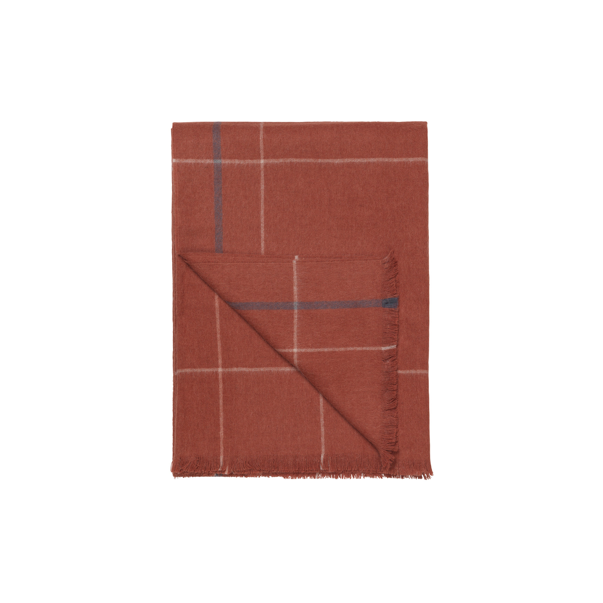 ELVANG - Square plaid, rusty red