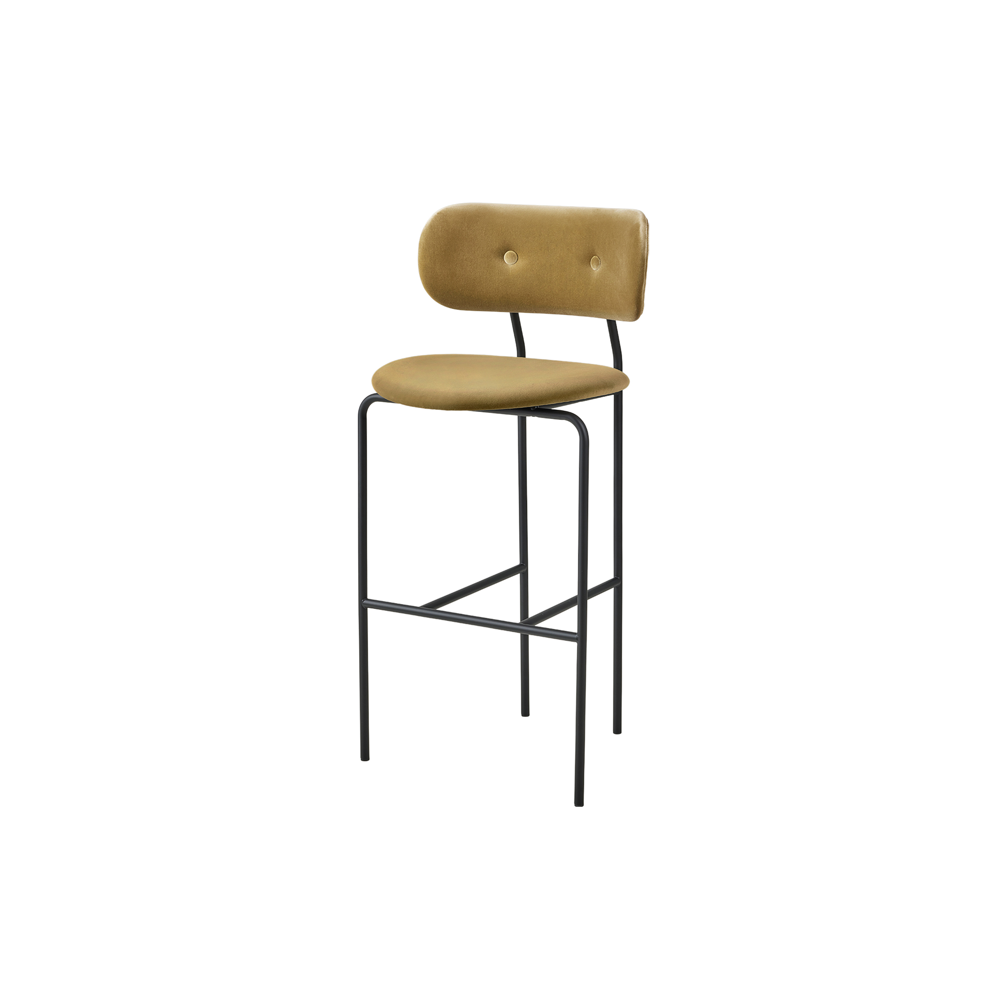GUBI - Coco Bar Chair, Velvet 294/black matt - H: 108 x B: 51 x D: 42 cm.
