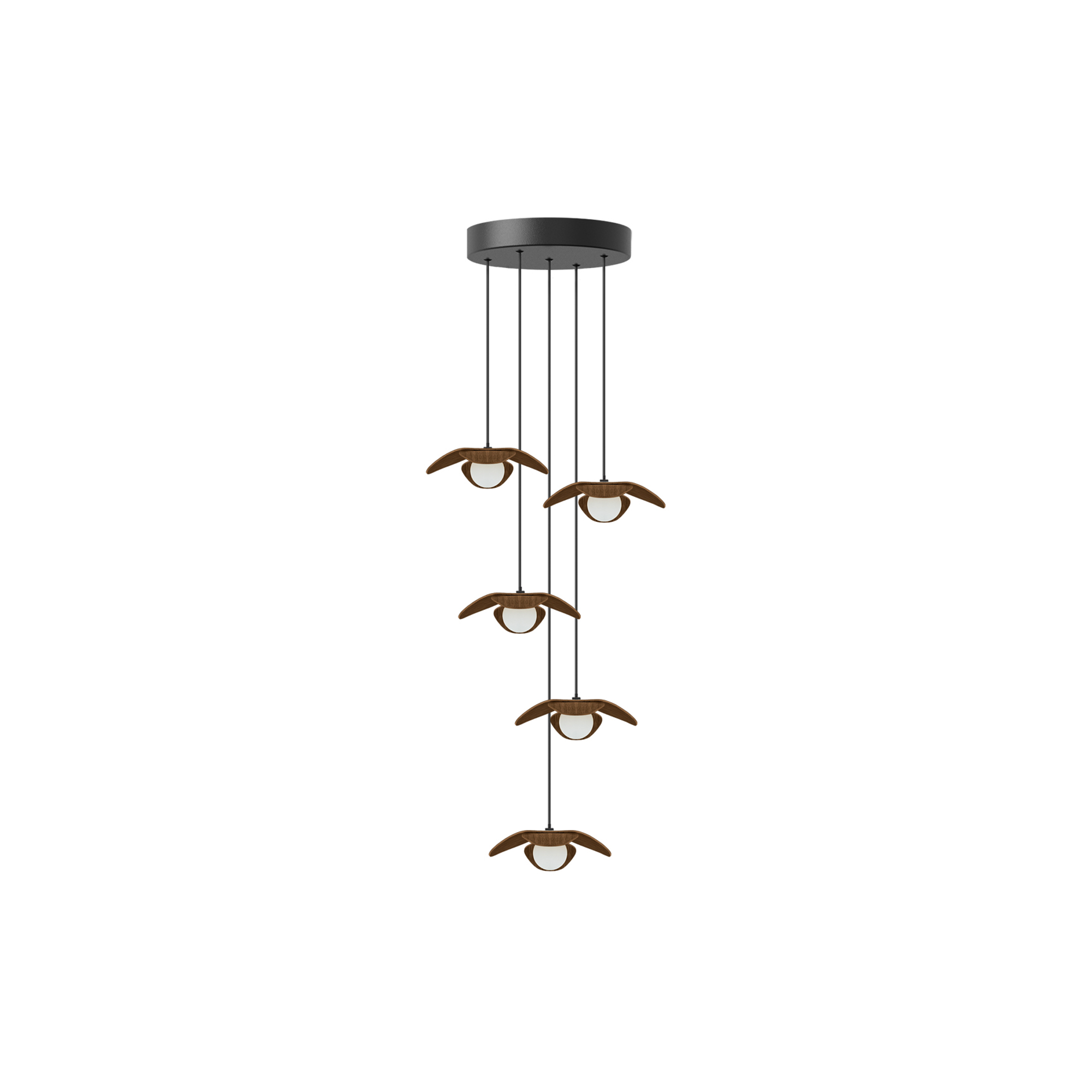 UMAGE - Forget Me Not Cluster 5 Pendant, dark oak