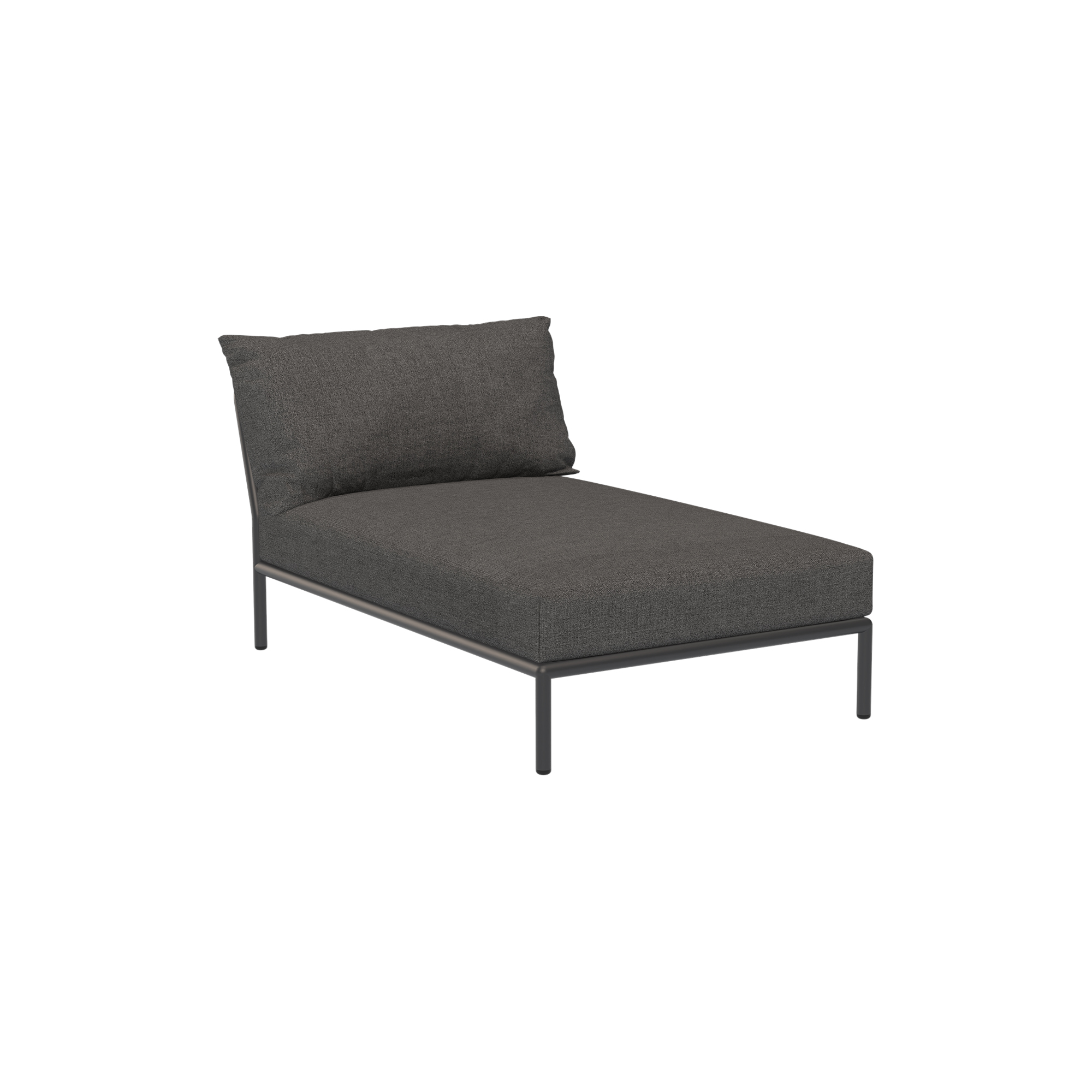 HOUE - LEVEL2 Chaiselong, Basic dark grey - H: 68,5 x B: 81 x D: 139 cm.