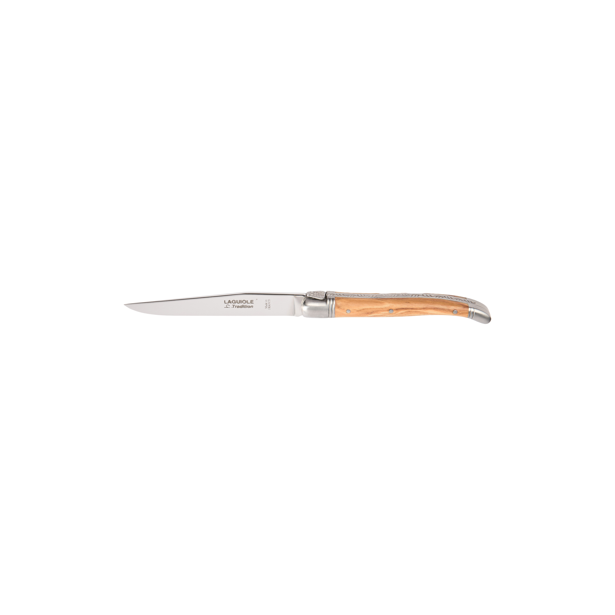 Laguiole Tradition - Steakkniv, oliventræ, Laguiole Tradition