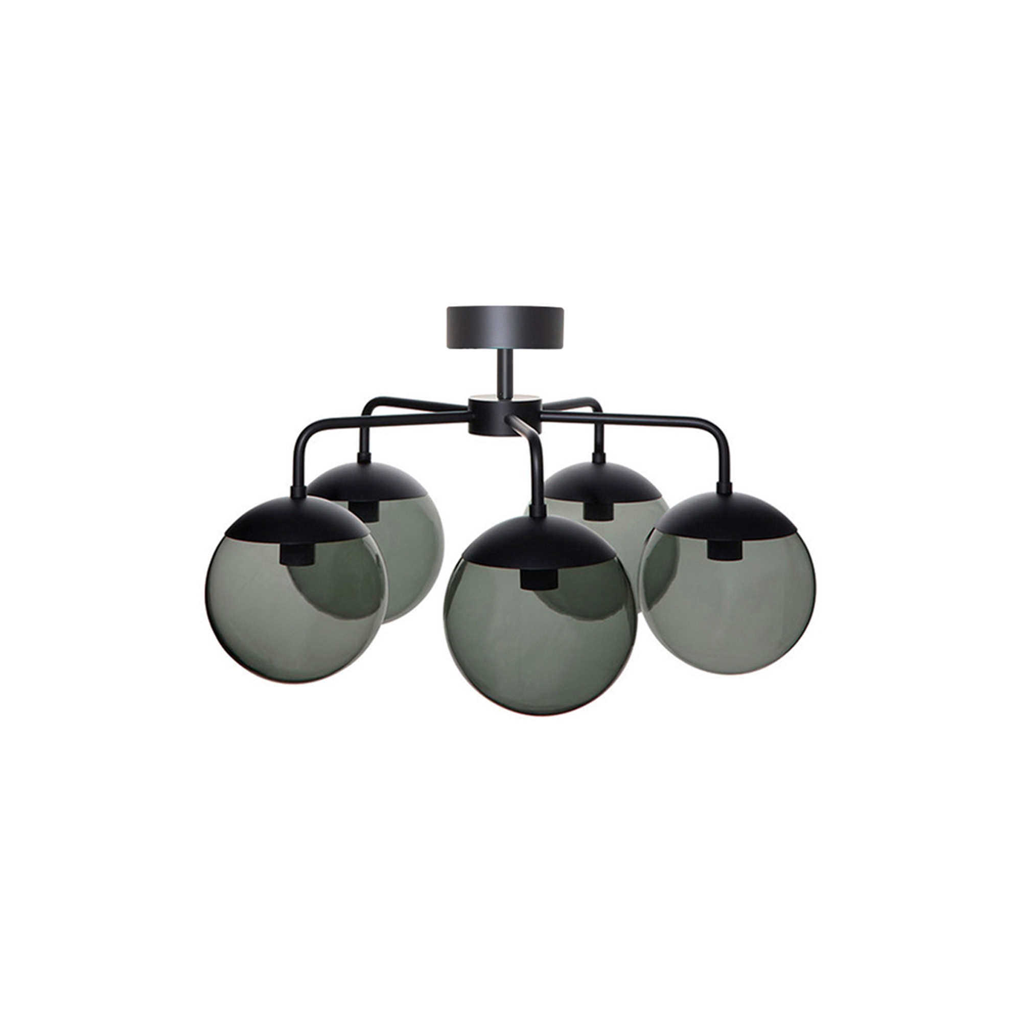 Rubn - Lord 5 Chandelier, black/smoke