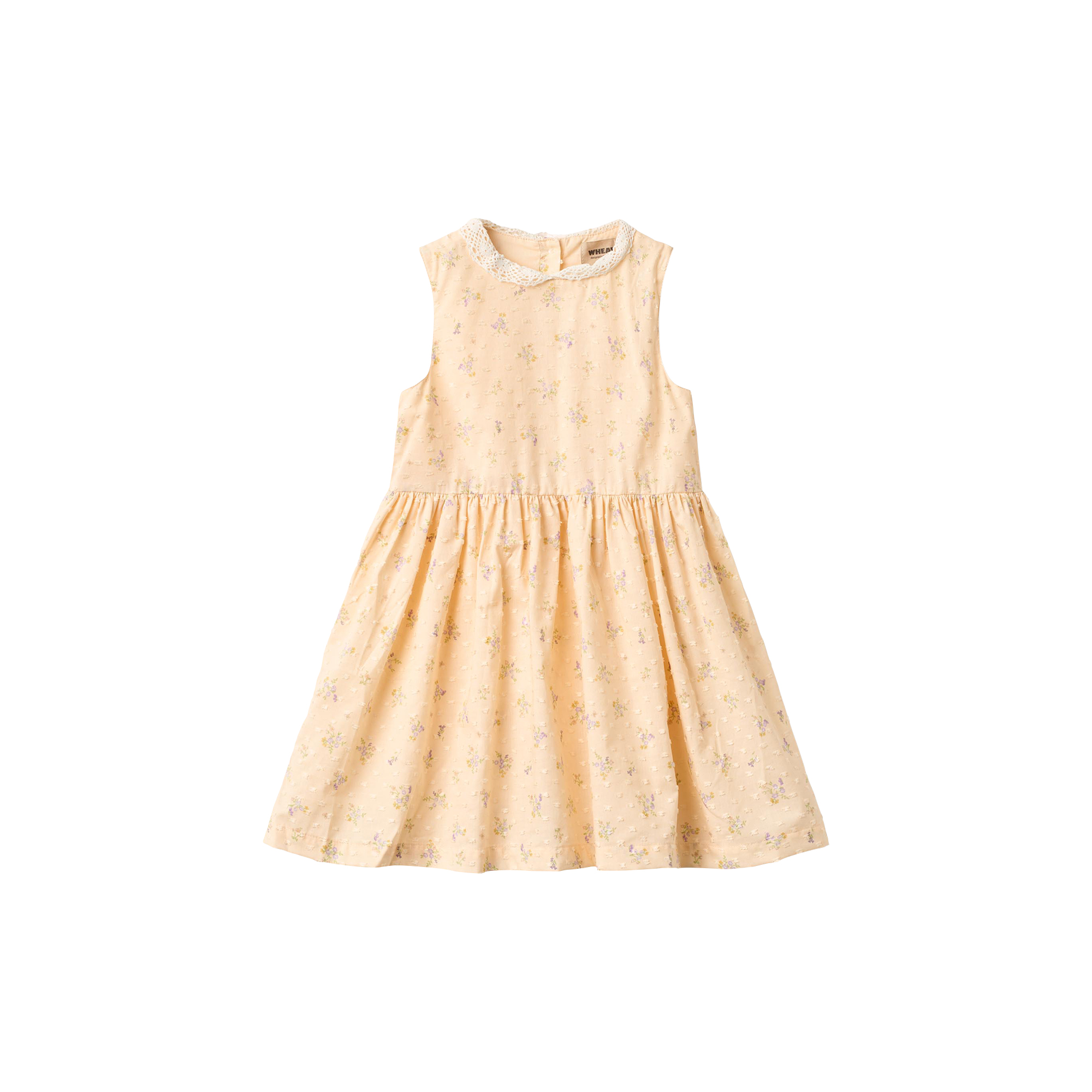Wheat - Dress Elma, barely apricot flowers - Str. 6Y-116