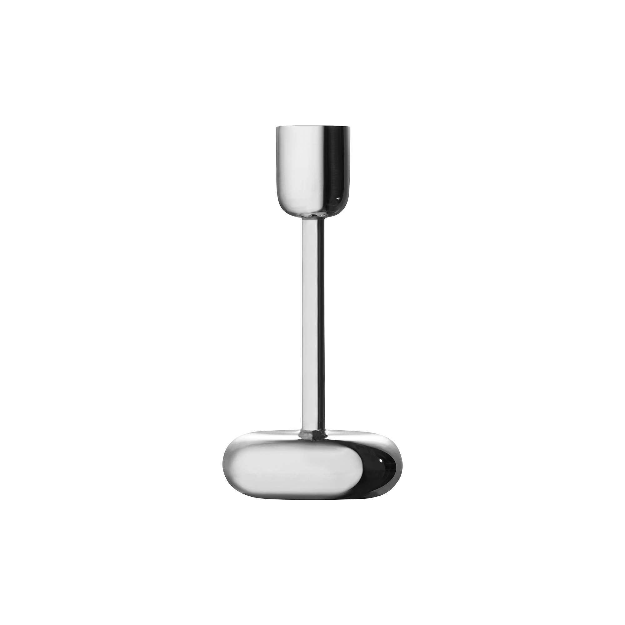Iittala - Nappula lysestage, stål - H18.3 cm