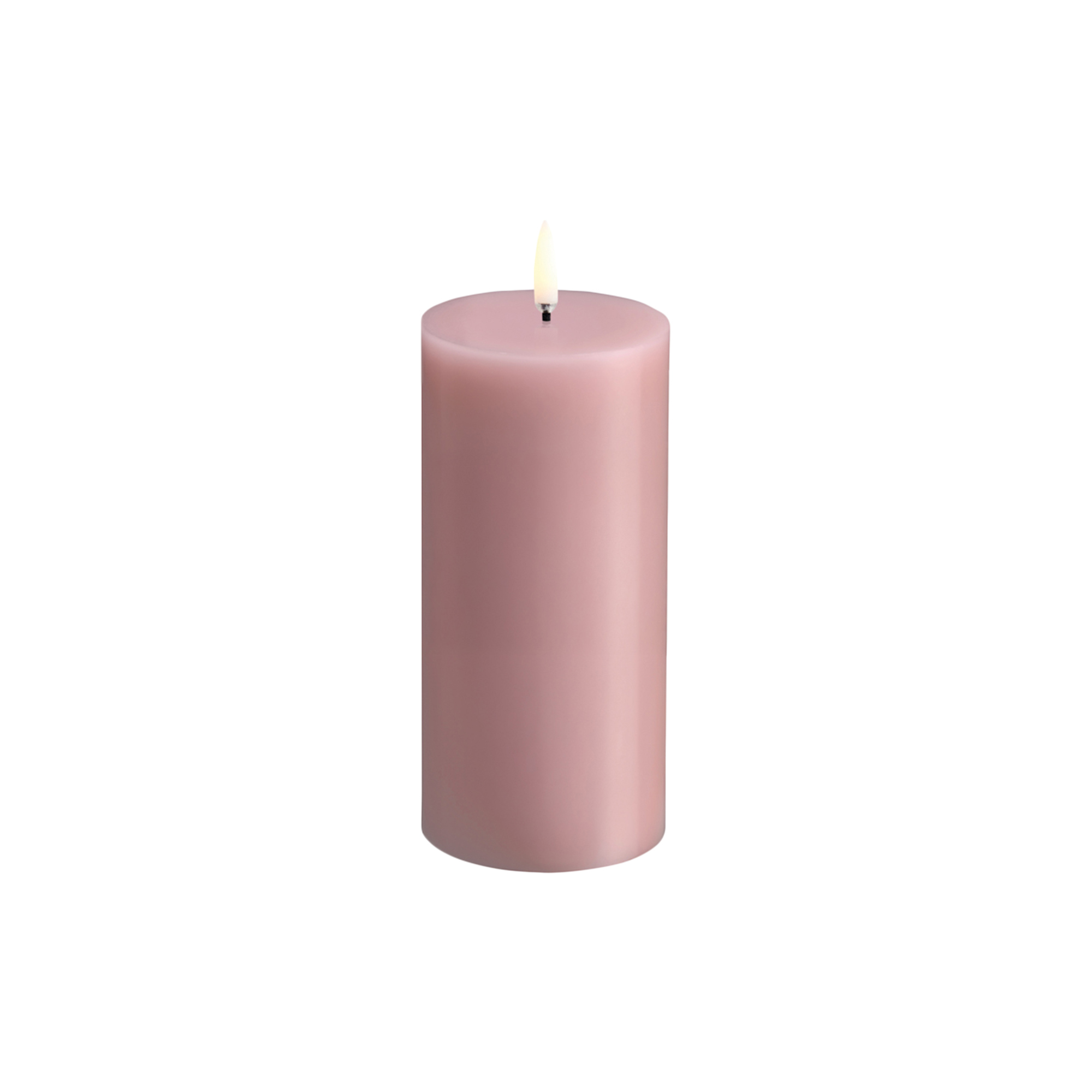 Uyuni Lighting - LED pillar candle smooth 15 cm, rose powder - H15 cm