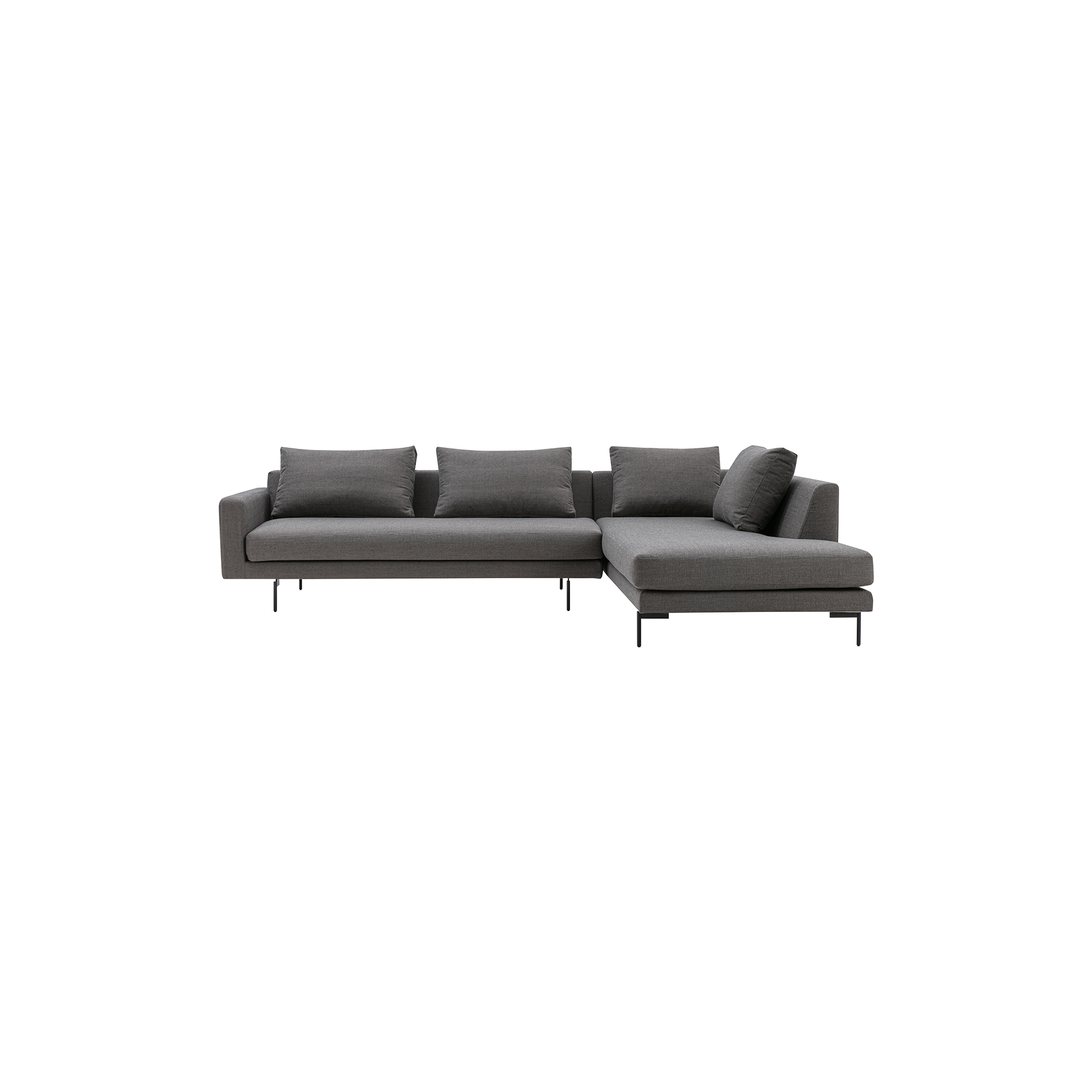 Wendelbo - Edge V2 sofa med højrevendt chaiselong, capture 4201 - H: 78 x L: 289 x D: 100-229 cm.